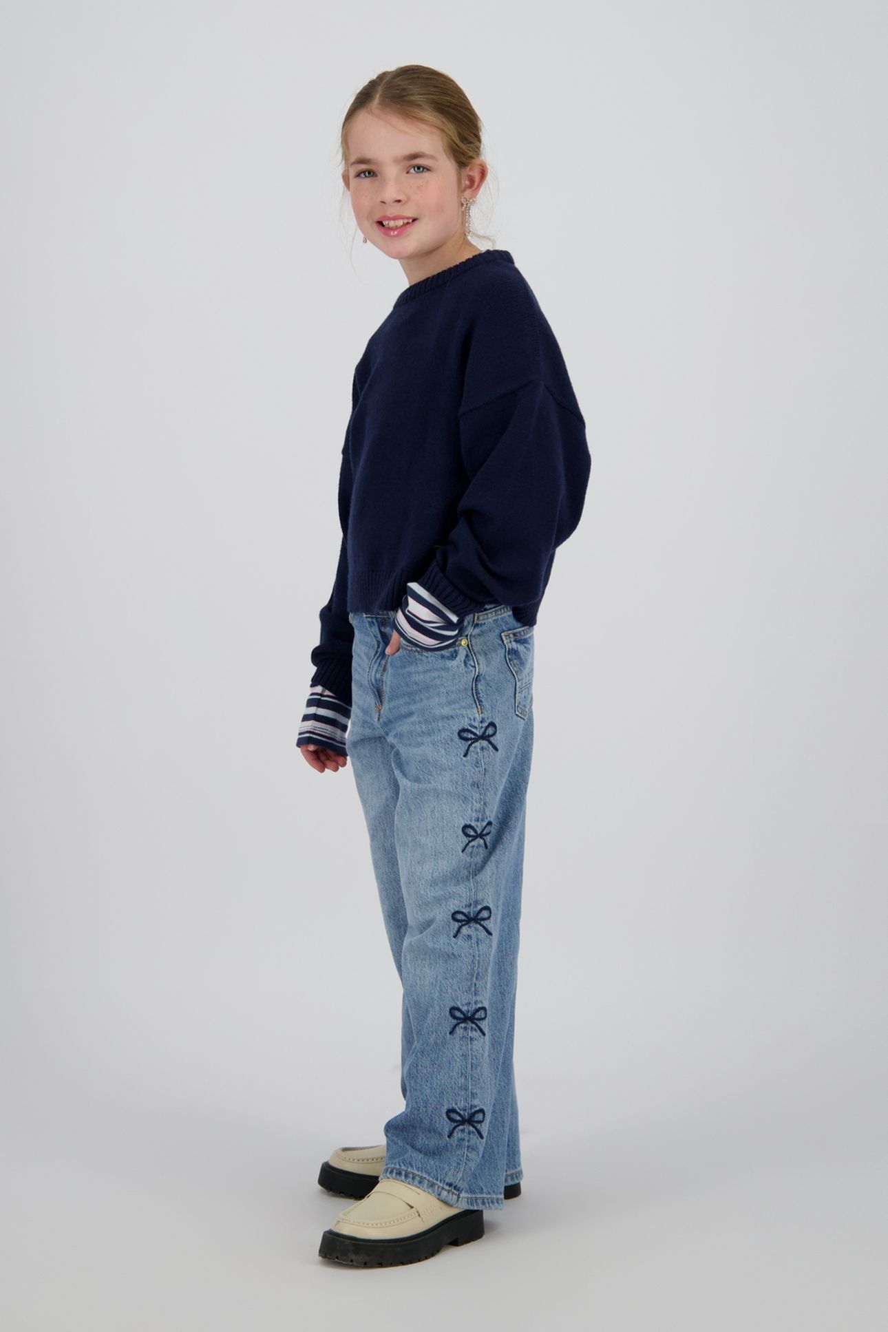 GIRLS MELINA PULLOVER DARK BLUE 3