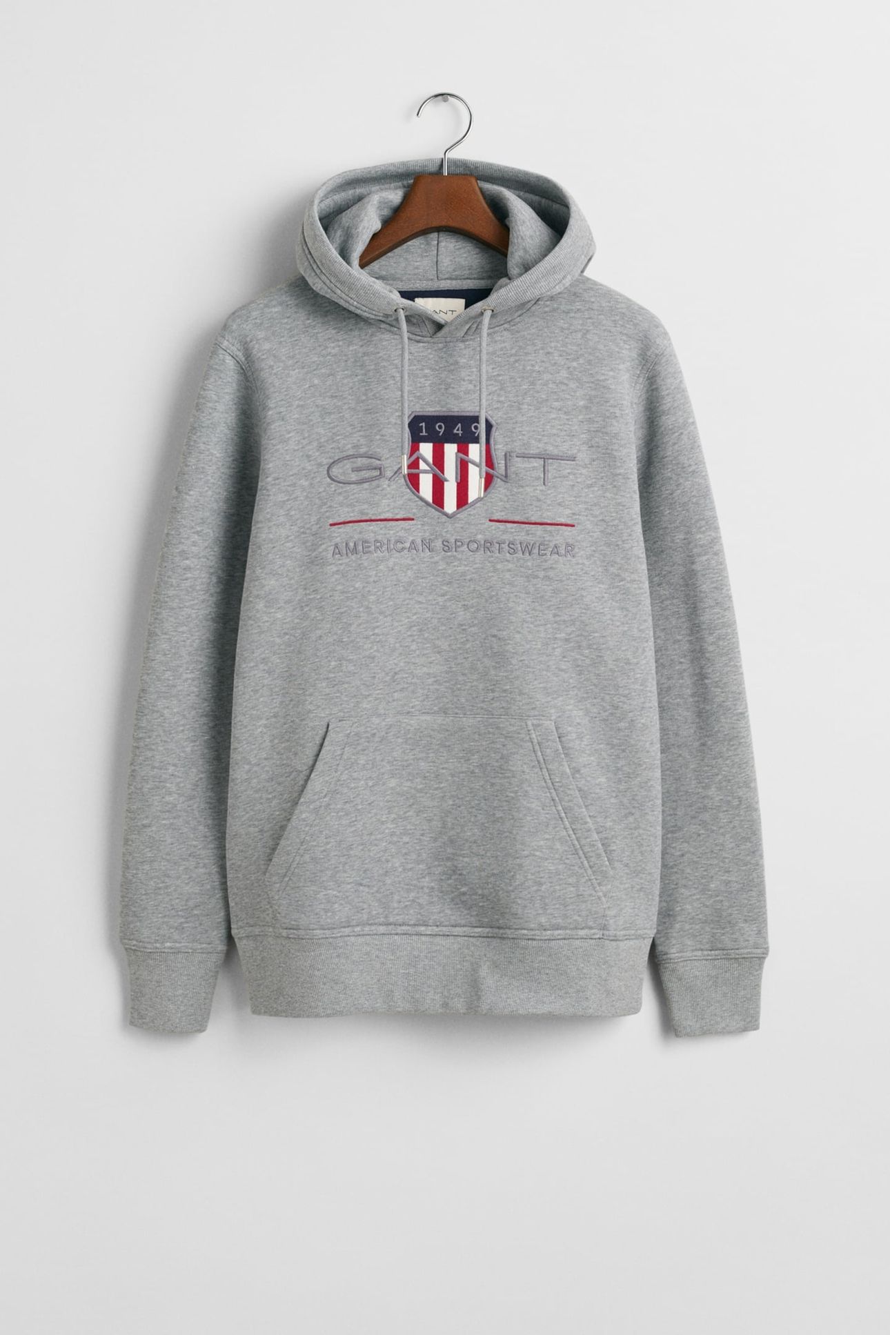 ARCHIVE SHIELD HOODIE GREY MELANGE 7
