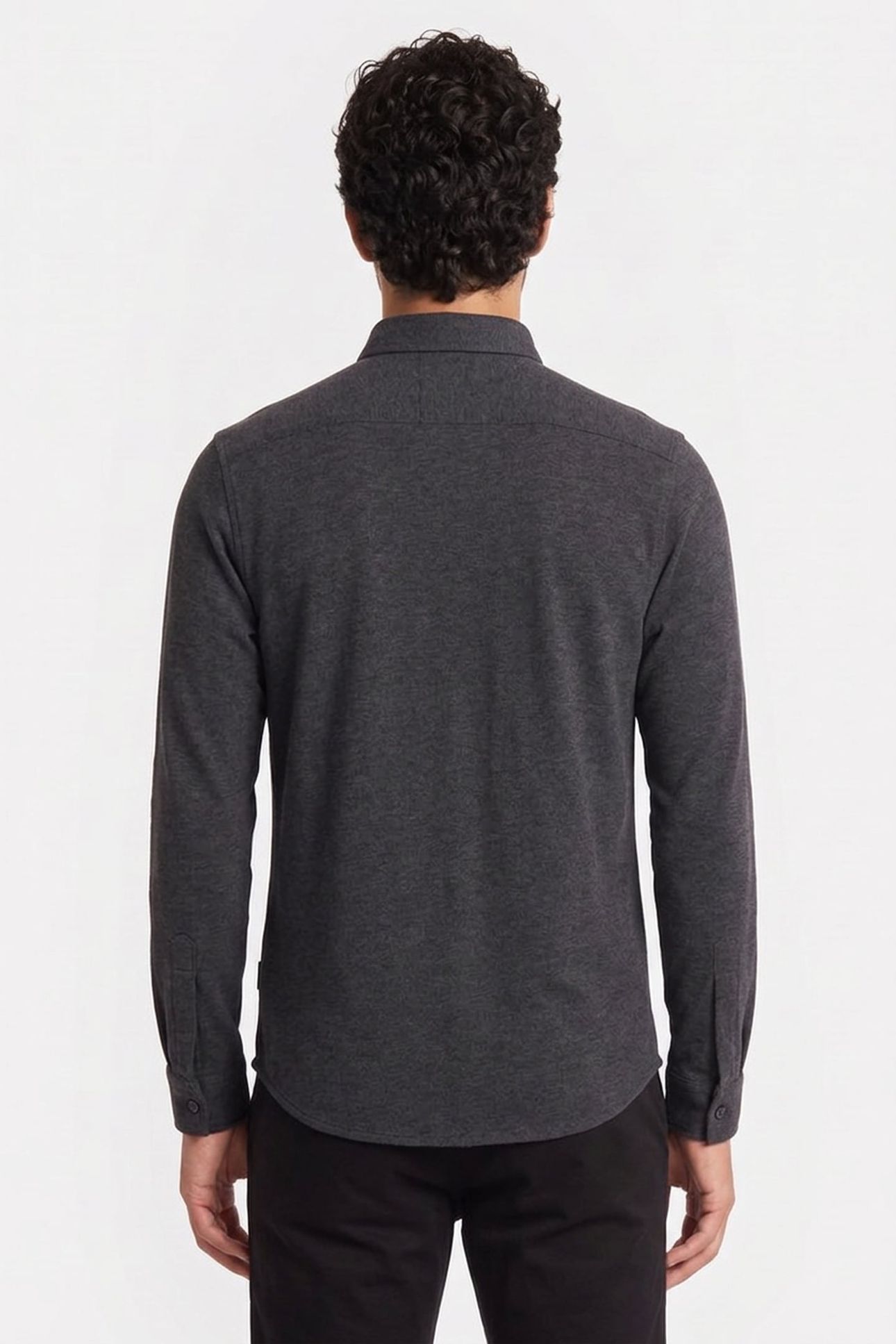 SHIRT POCKET LS CHARCOAL MEL 2