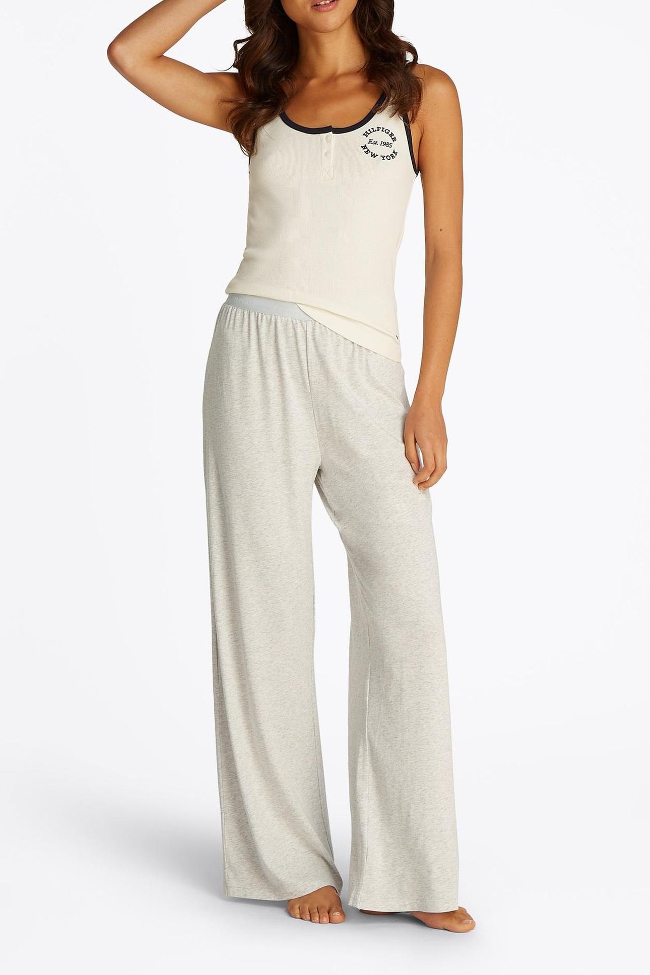 MODAL PANTS WARM ICE GREY HEATHER 1