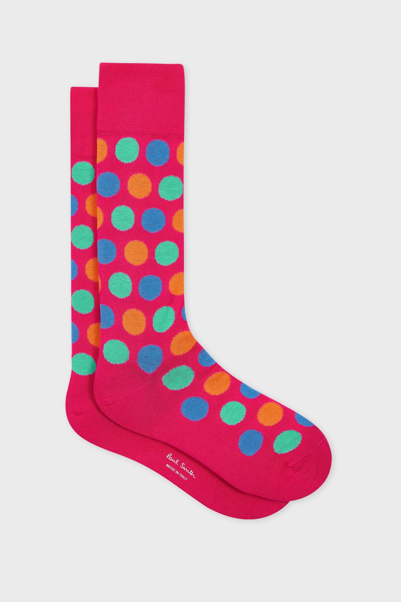 MEN SOCK ILARIO POLKA FUCHSIA 1