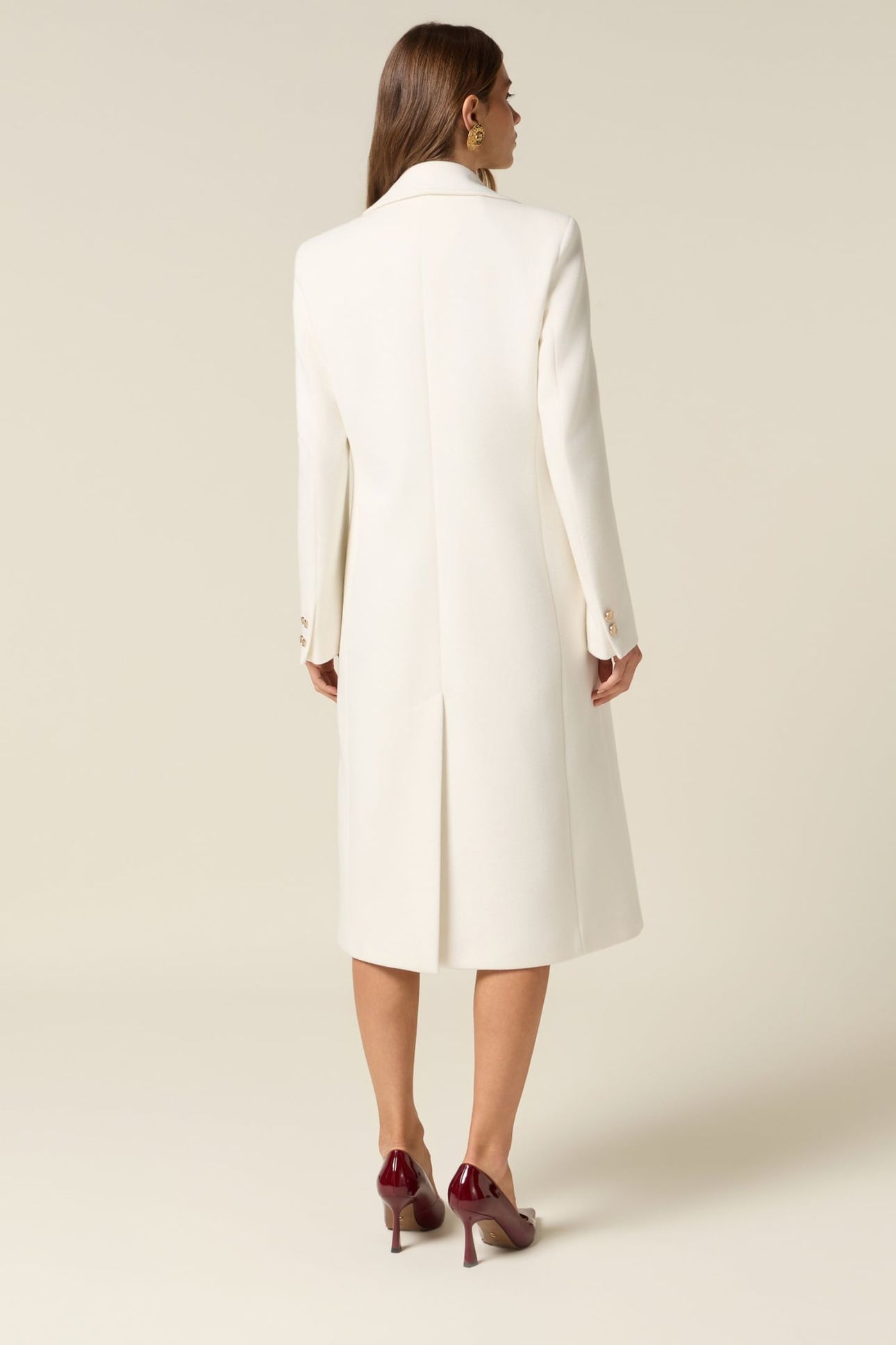 LONG DOUBLE-BREASTED COAT WHITE 4