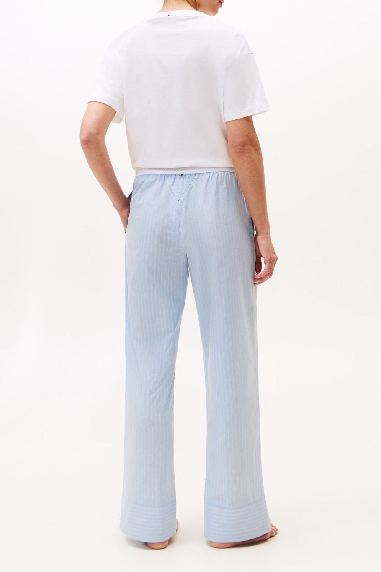 STRIPE POPLIN PANTS SILE VESSEL BLUE 3