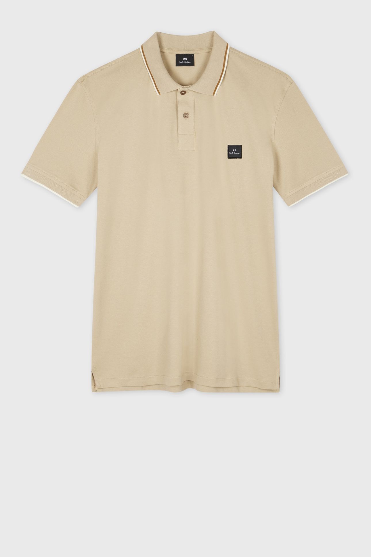 MENS REG FIT POLO MEDIUM BEIGE 1