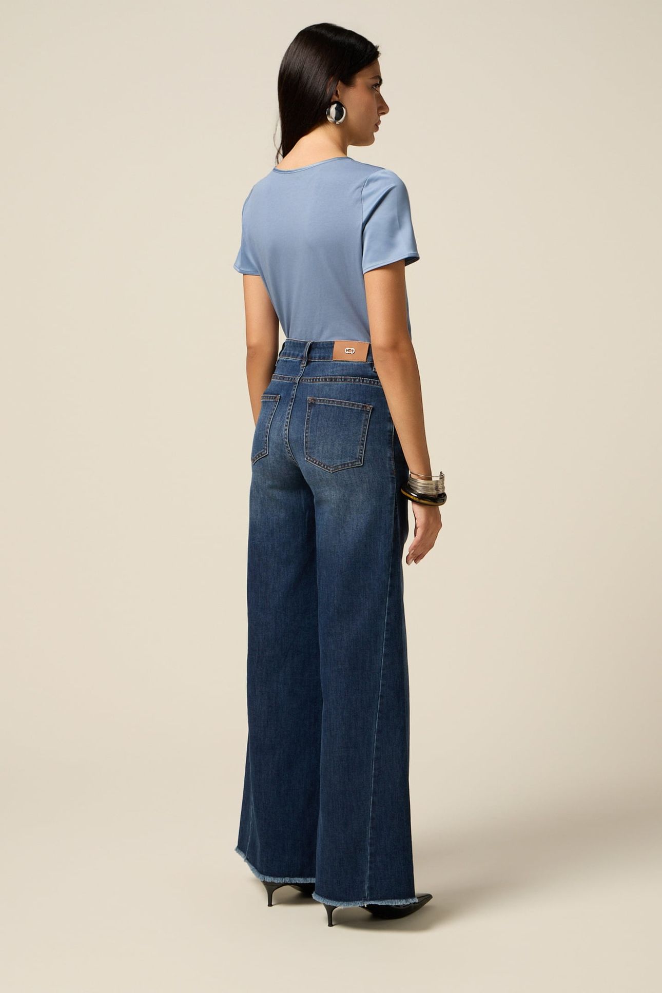 WIDE-LEG JEANS WITH JEWEL PATCHES BLUE 3