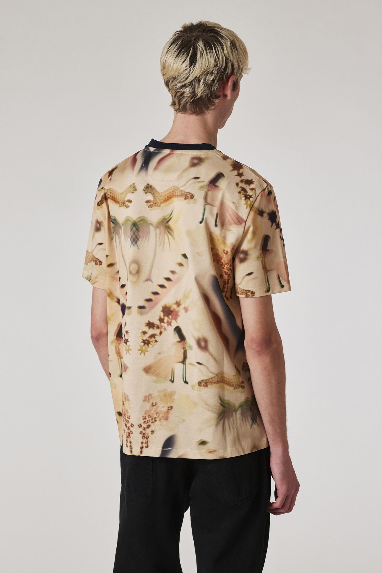MENS LUMINERE PRINT TSHIRT LIGHT BEIGE 3