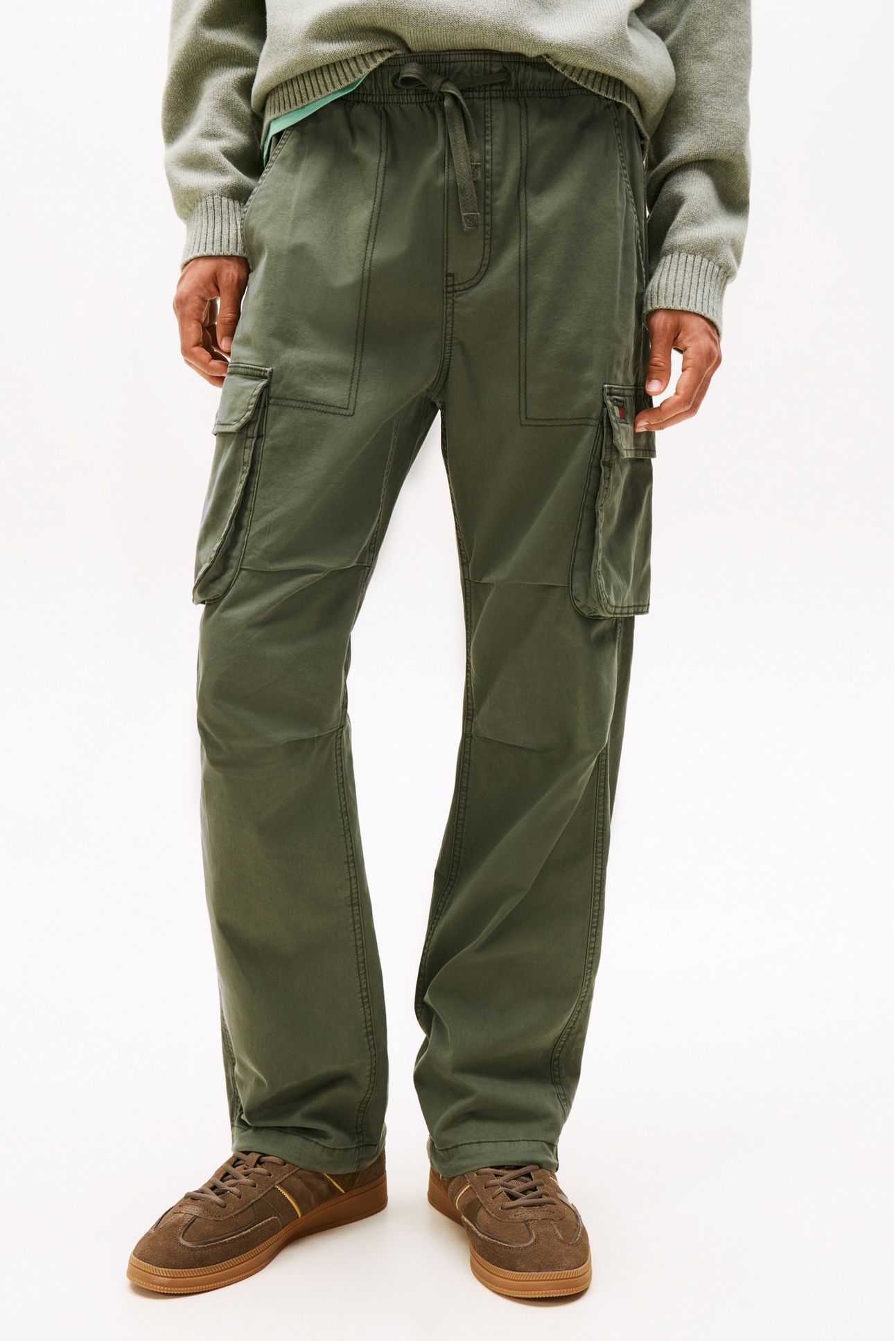 TJM OTIS H-BONE CARGO PEWTER GREEN 1