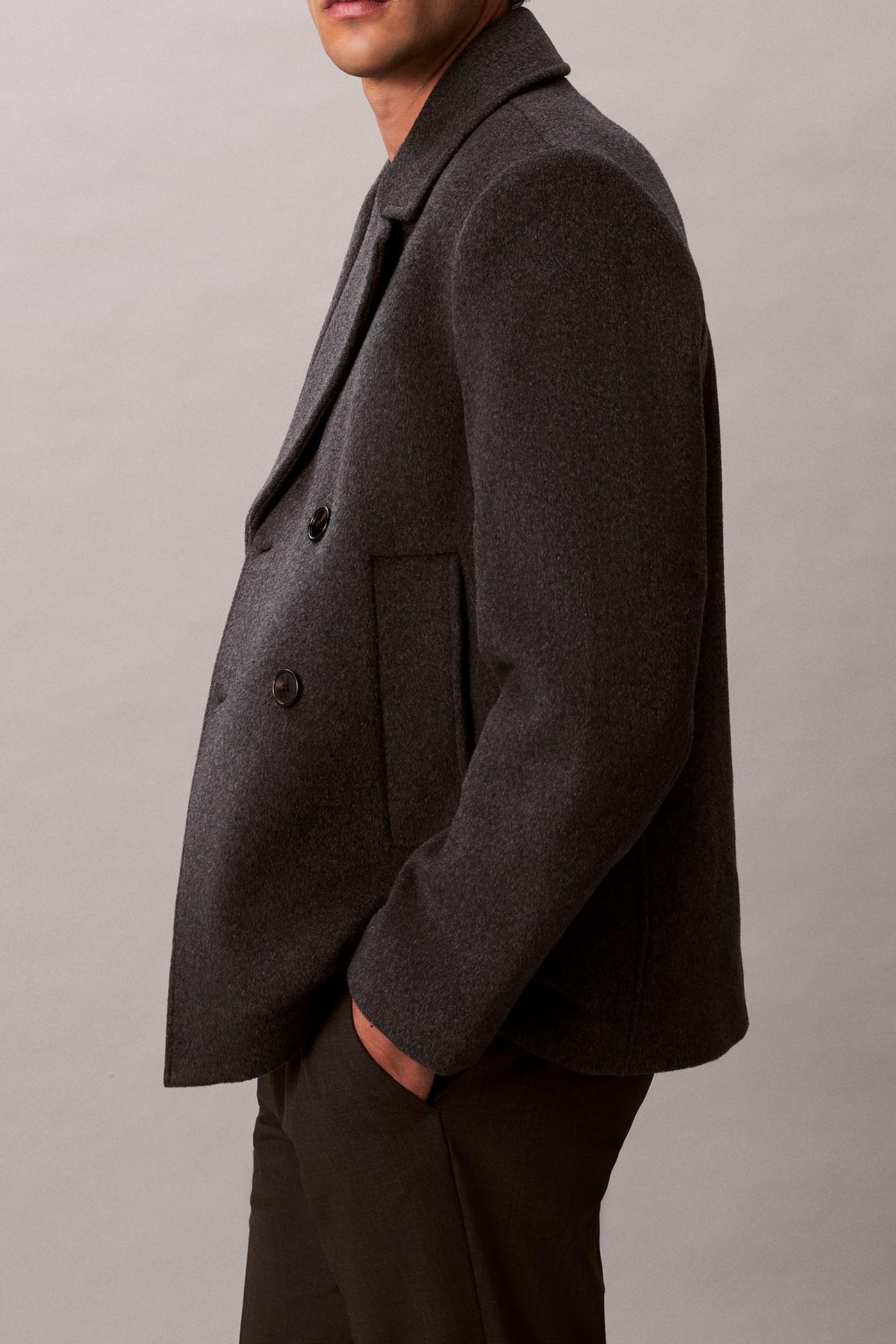 LS DBL FACE CONCRETE COAT CHARCOAL HEATHER 5