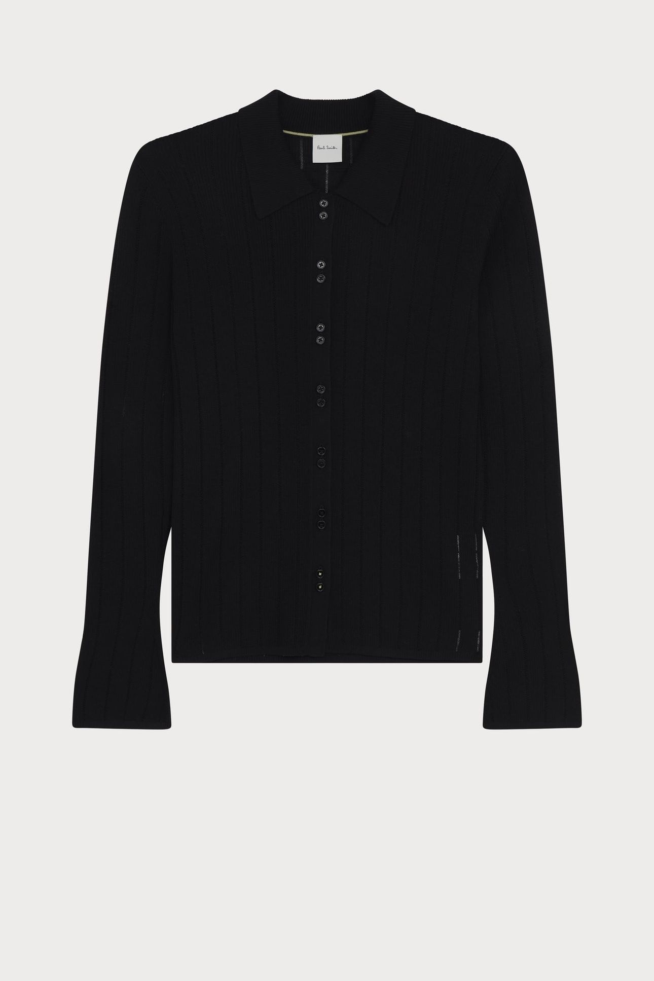 WOMENS KNITTED CARDIGAN BUTTON THRU BLACK 1