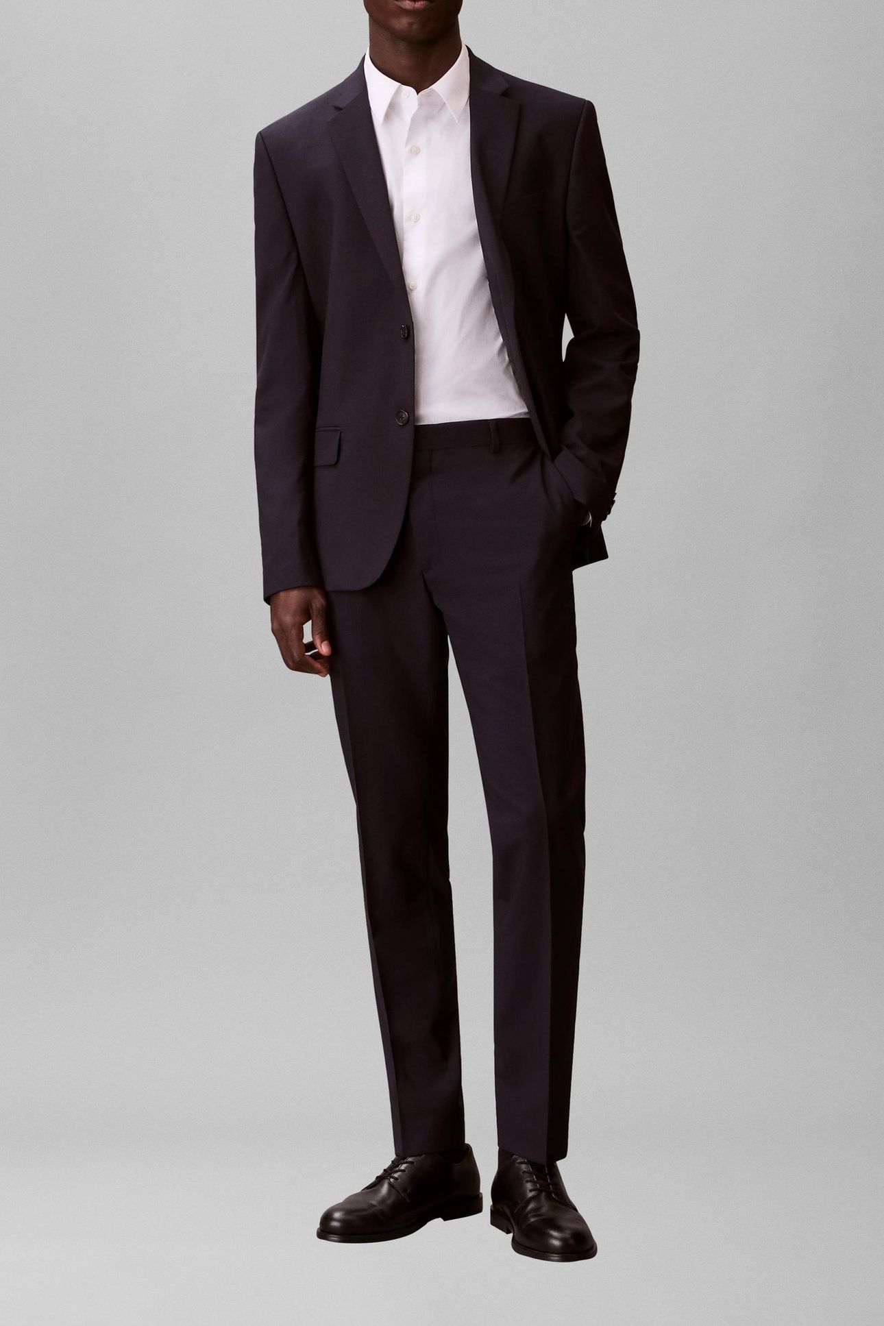ITALIAN WOOL BLEND TROUSERS DARK SAPPHIRE 3
