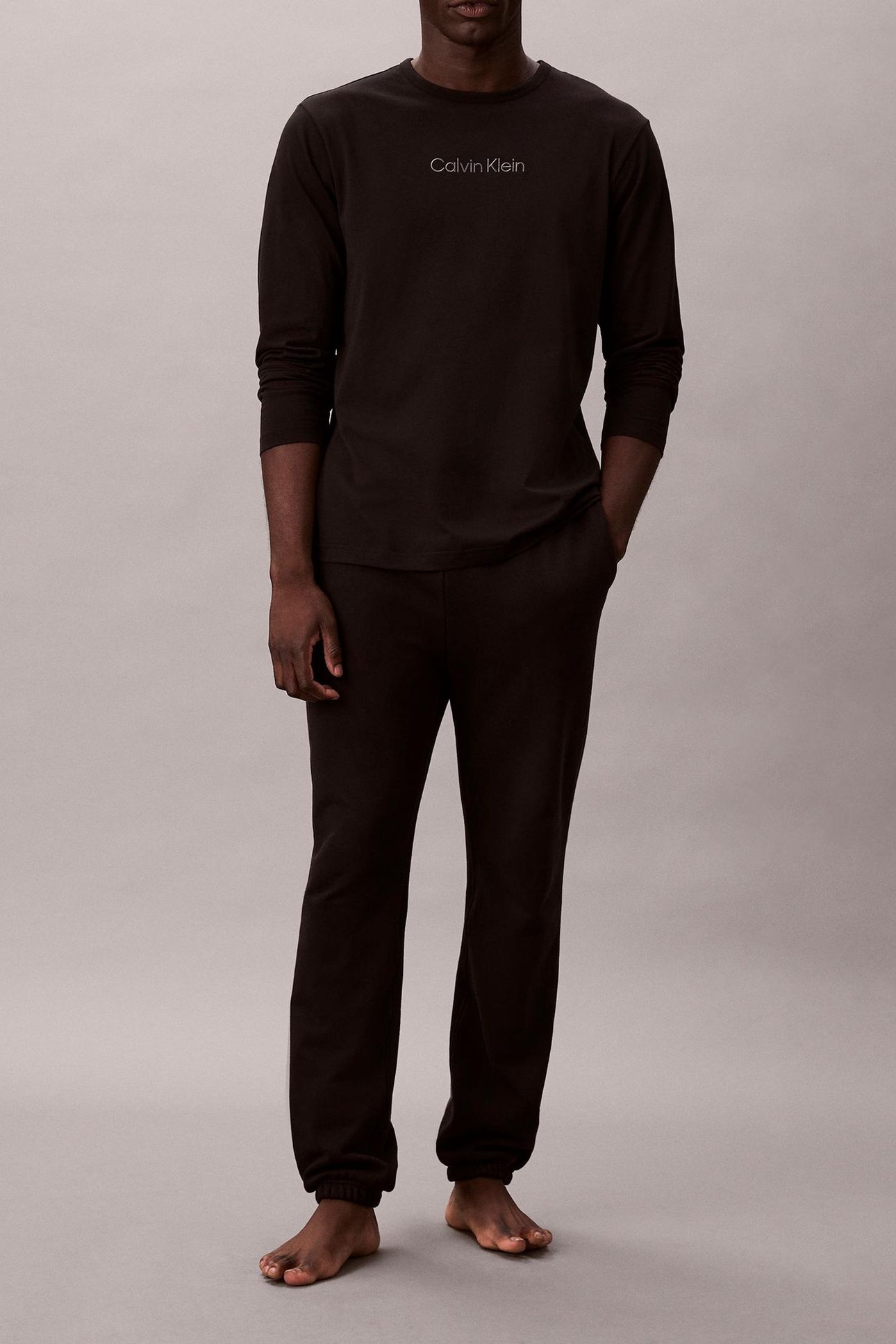 LS TEE JOGGER SET BLACK TOP FALL BERRY 1