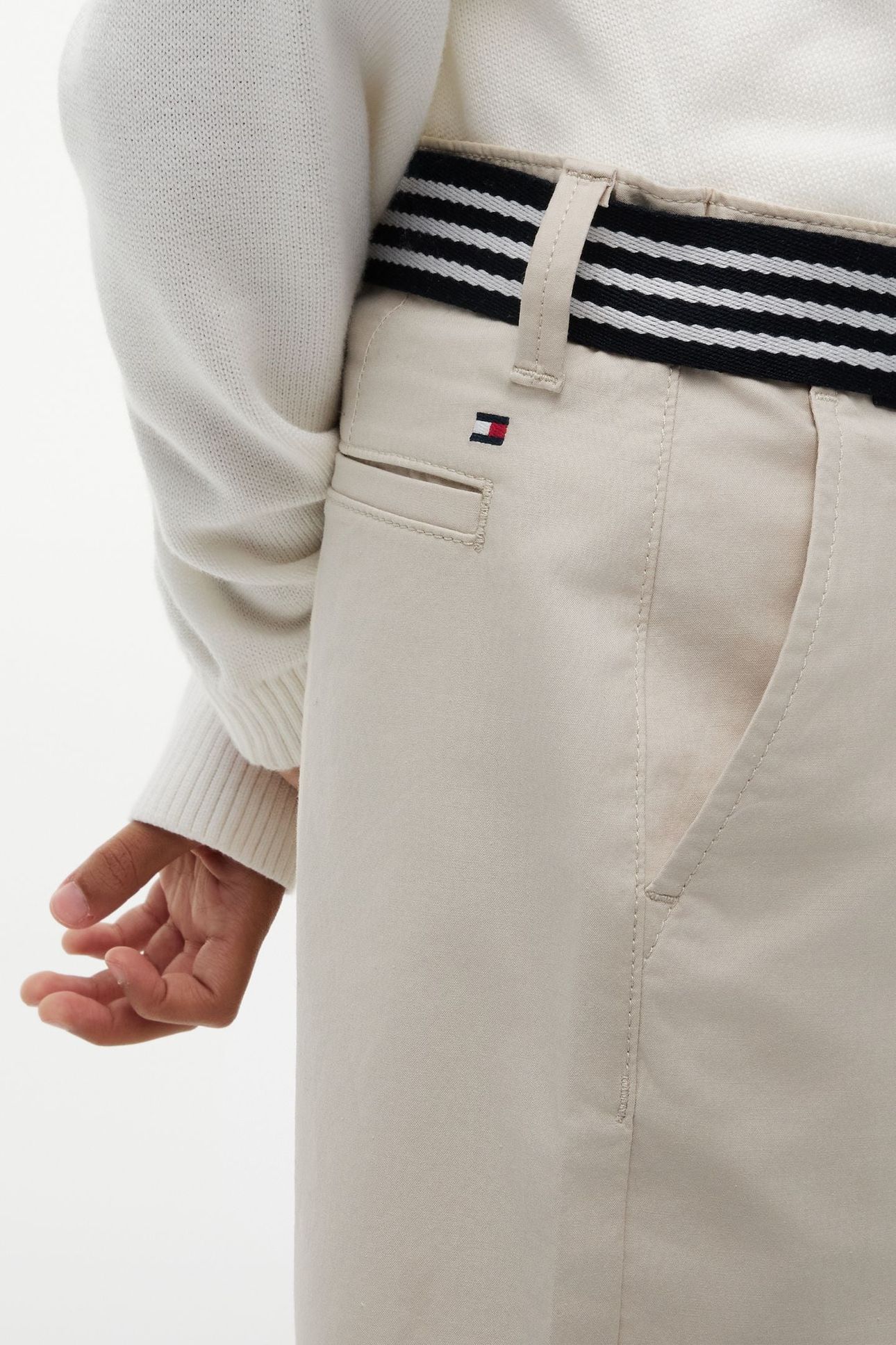 BOYS BAGGY CHINO BELTED SHORT CLASSIC BEIGE 5