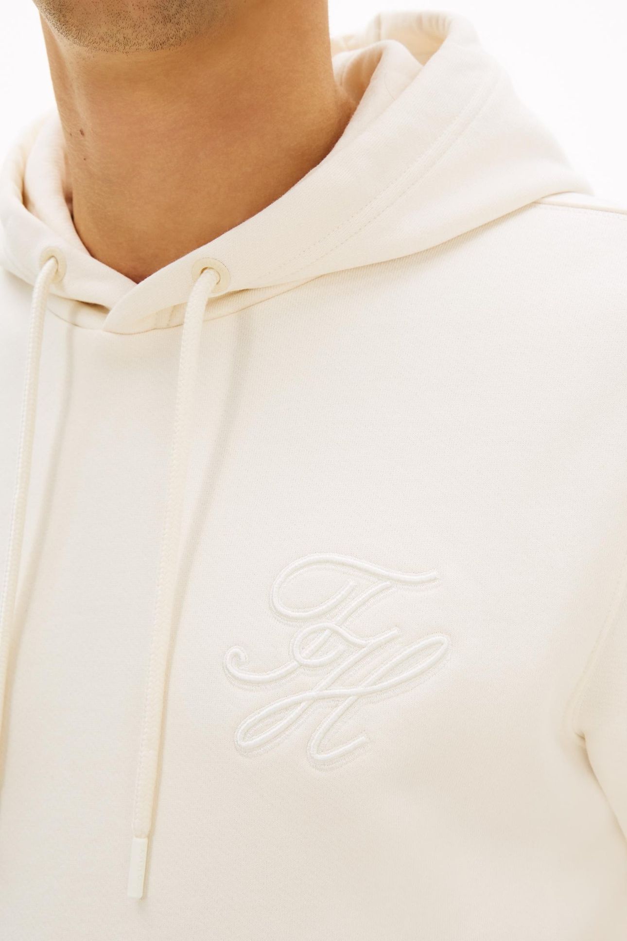 SCRIPT MONOGRAM HOODIE IVORY PETAL 5