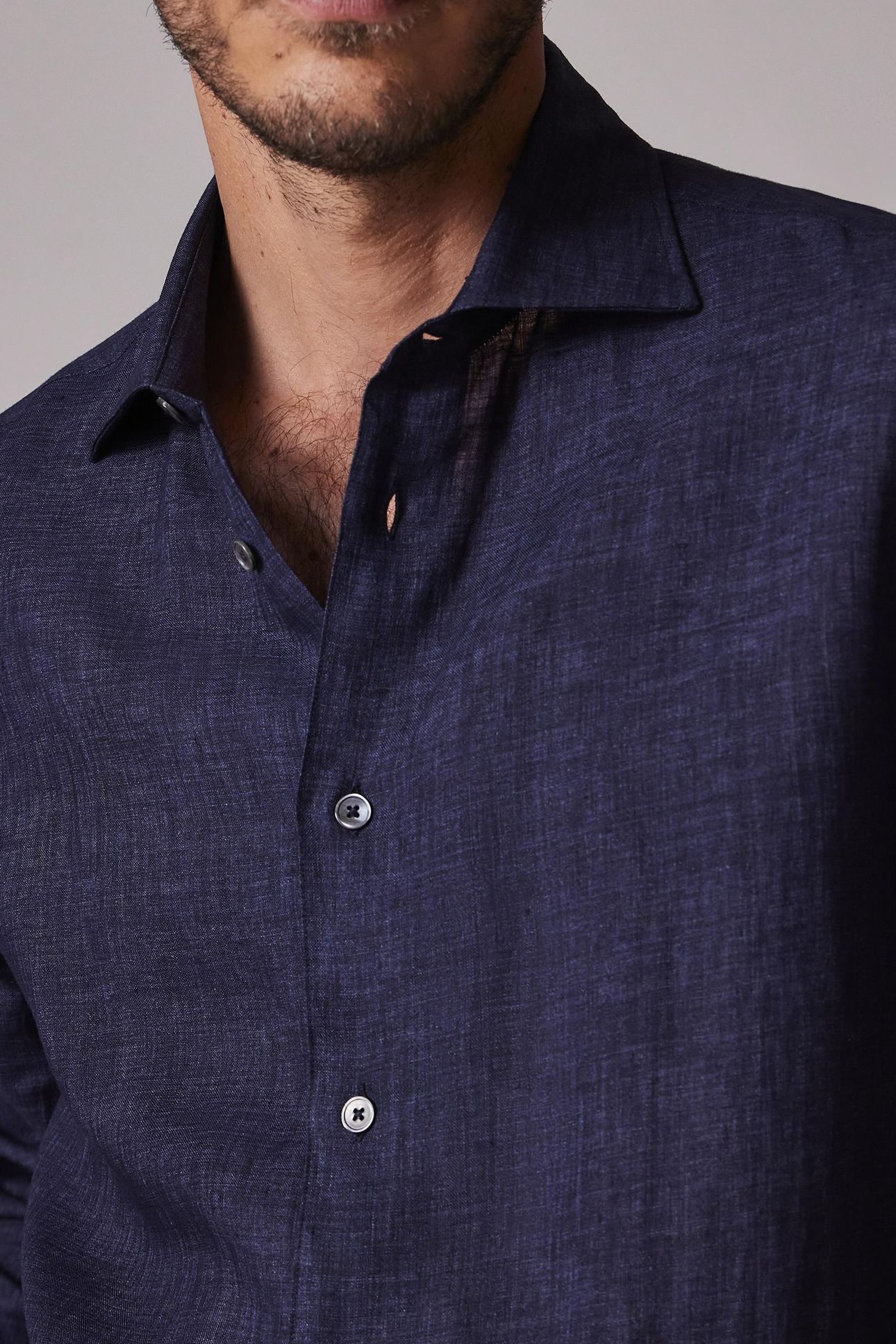 MENS S/C SLIM FIT SHIRT INKY BLUE 6