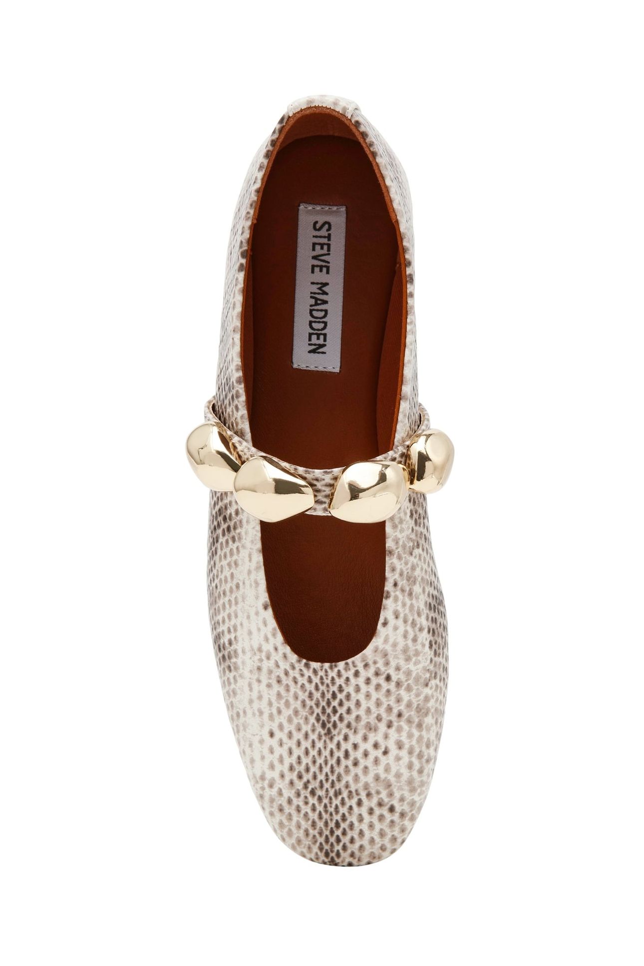 POPPIN FLAT SHOES NATURAL SNAKE 4