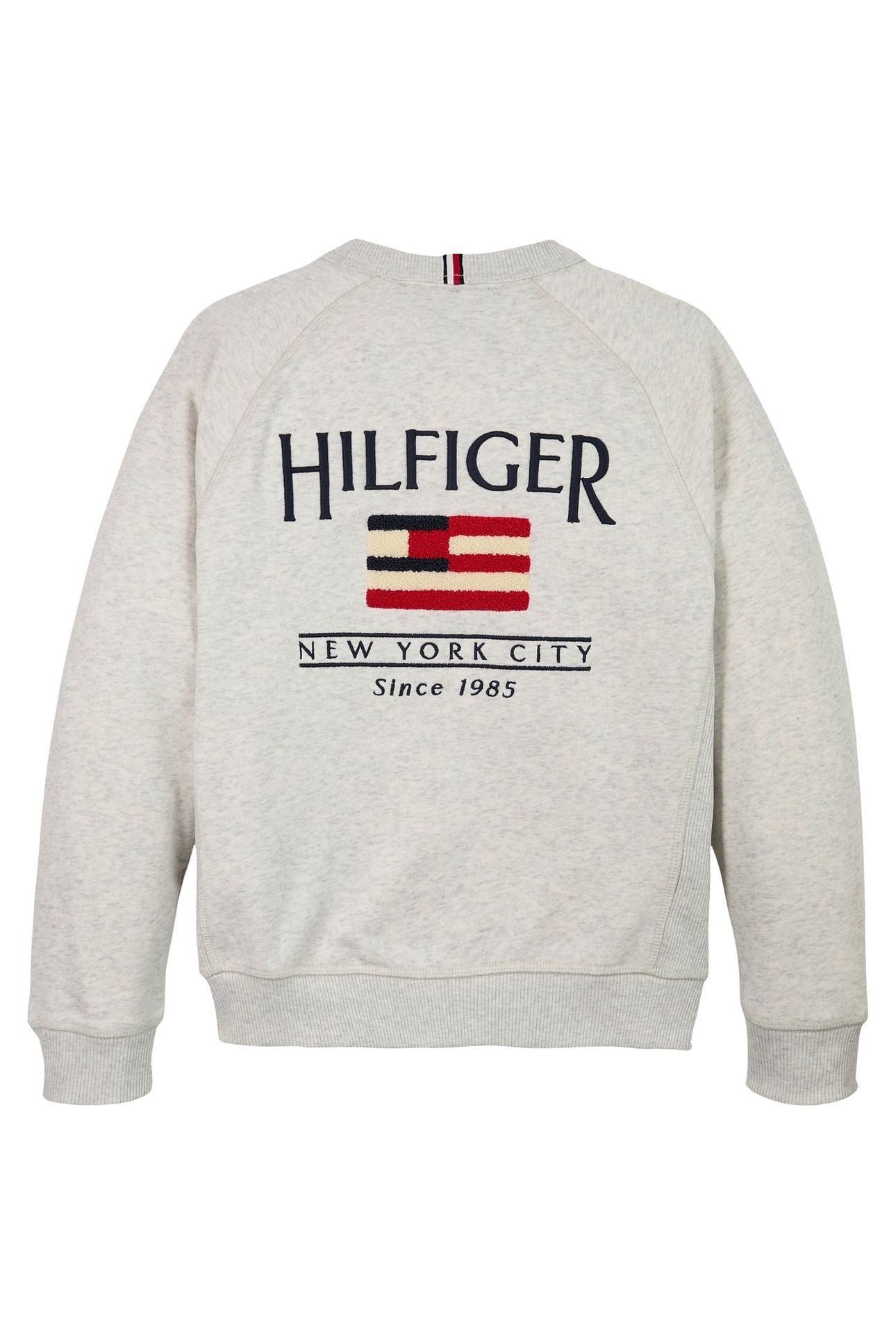 BOYS HILFIGER FLAG RELAXED SWEATSHIRT SNOW WHITE HEATHER 5
