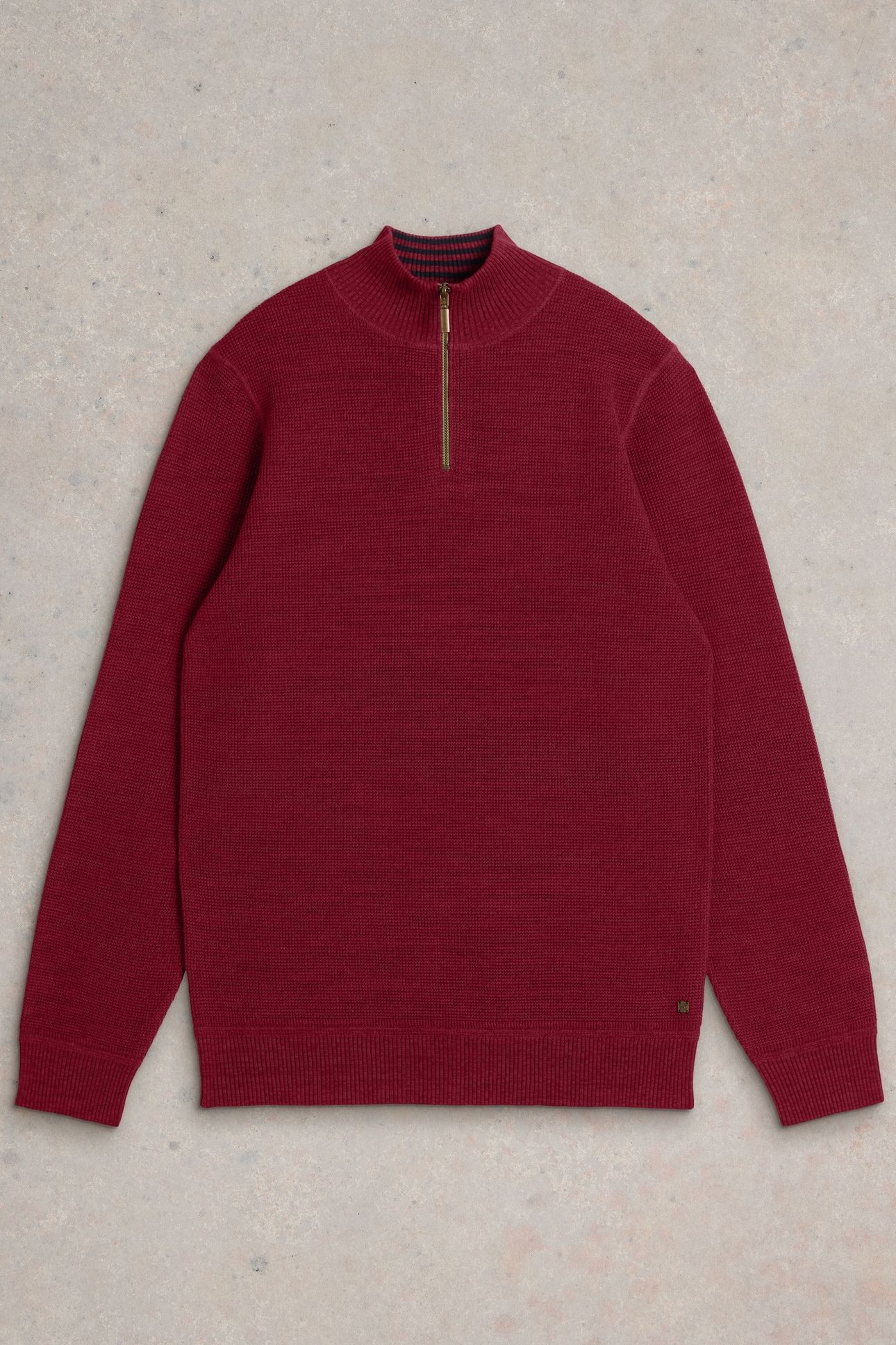 ATTADALE FUNNEL NECK JUMPER DEEP RED 4