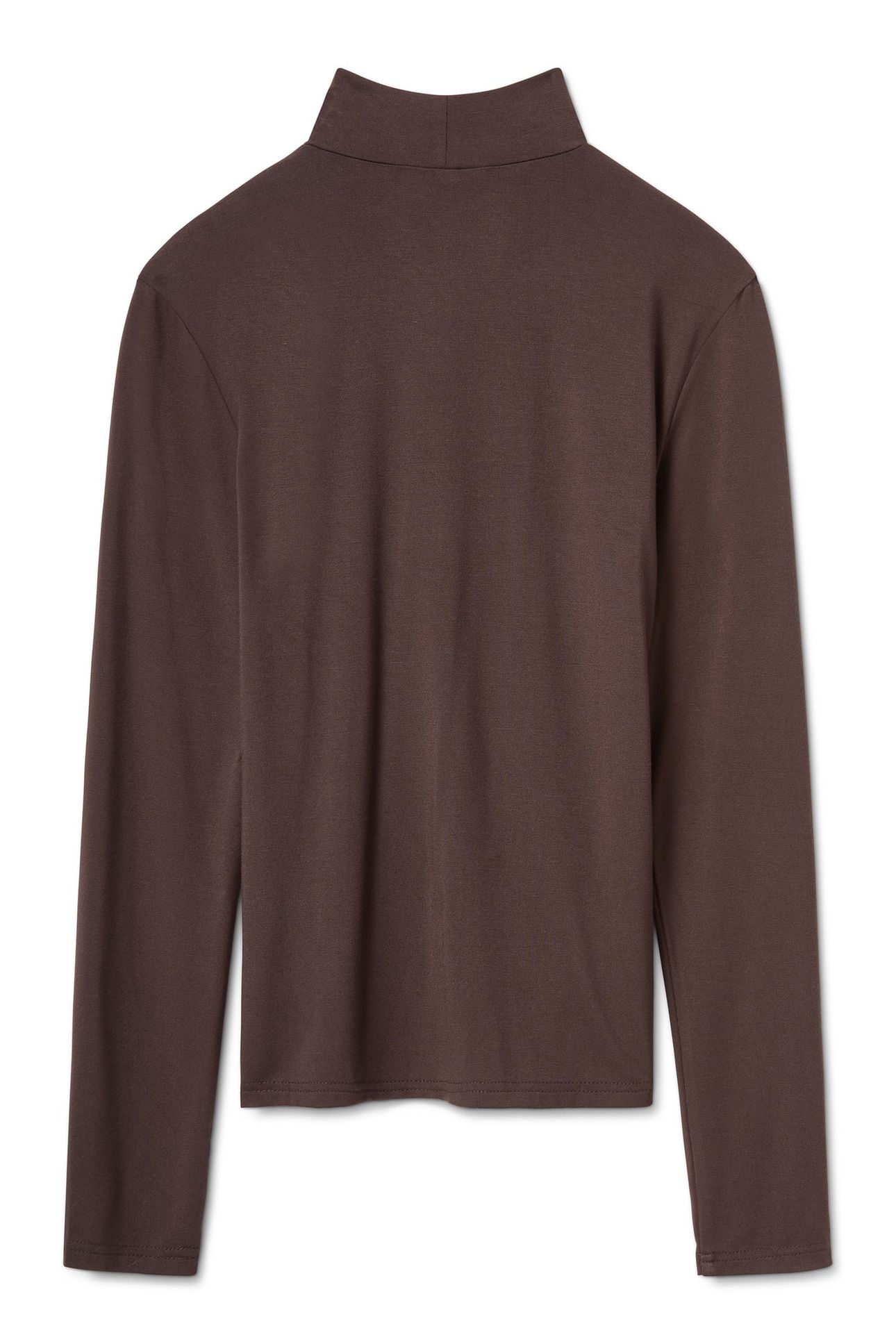 MOCK NECK TOP SEAL BROWN 4