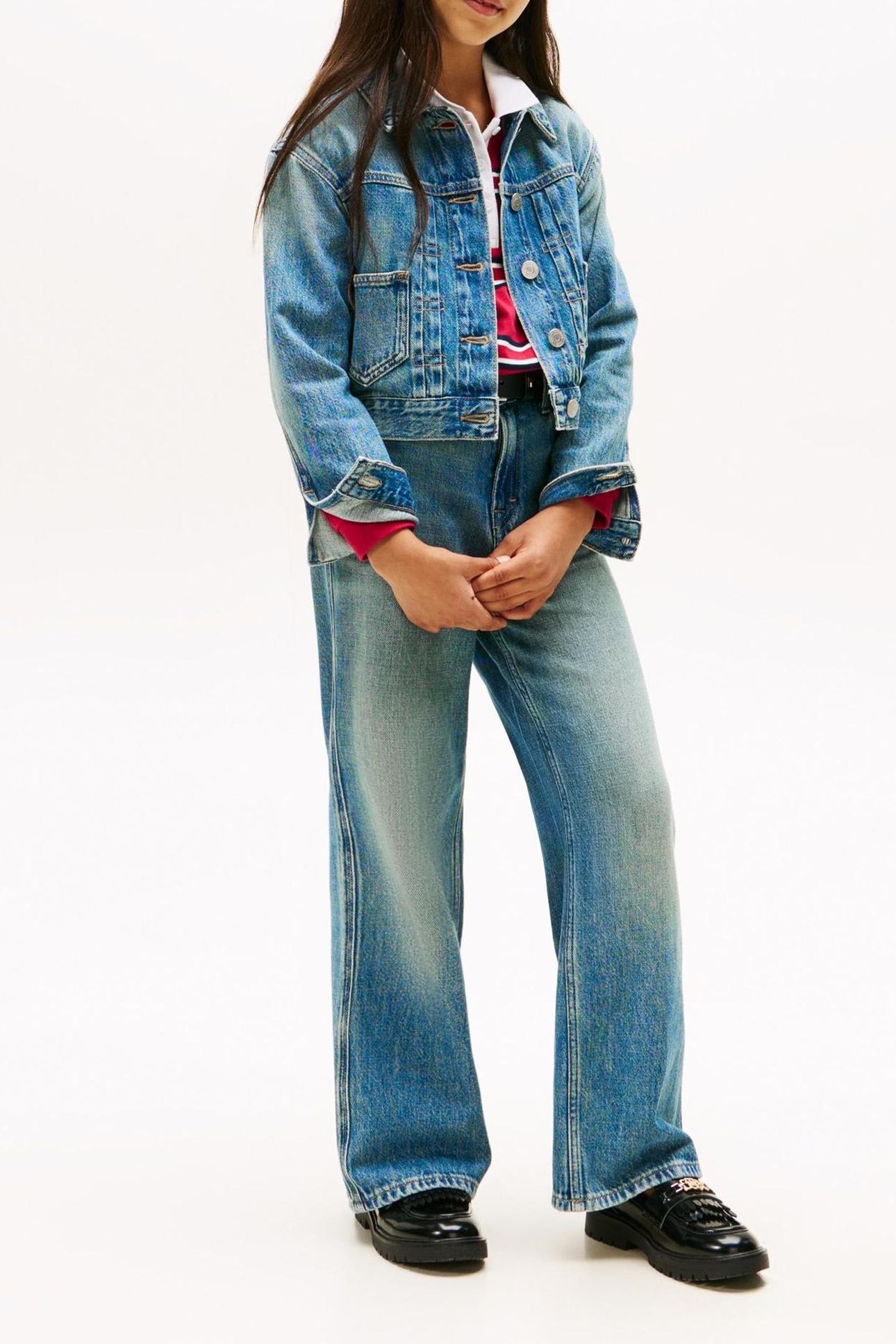 GIRLS TRUCKER JACKET FLAG VINTAGEDENIM 3