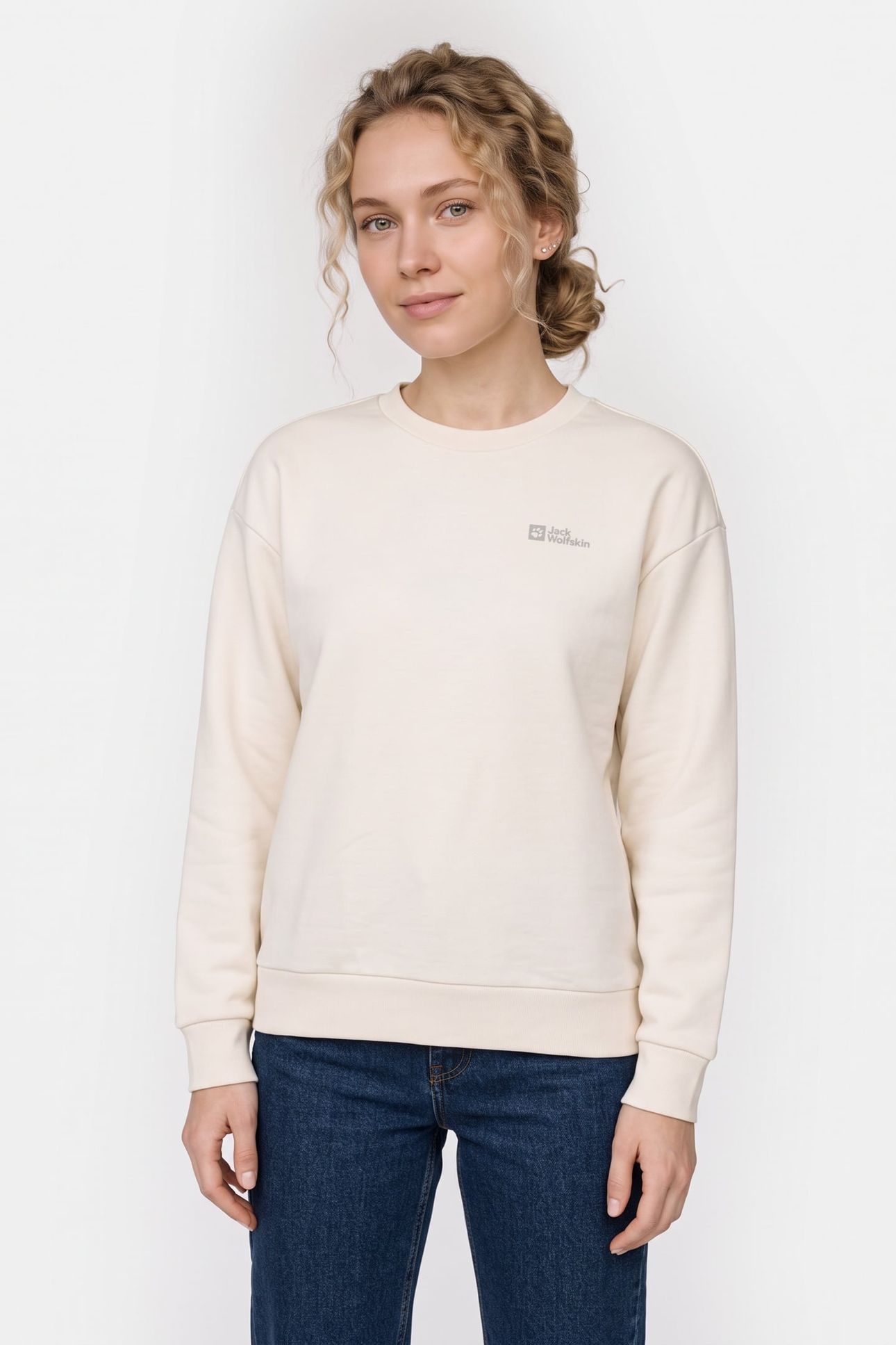 ESSENTIAL CREWNECK COTTON WHITE 1