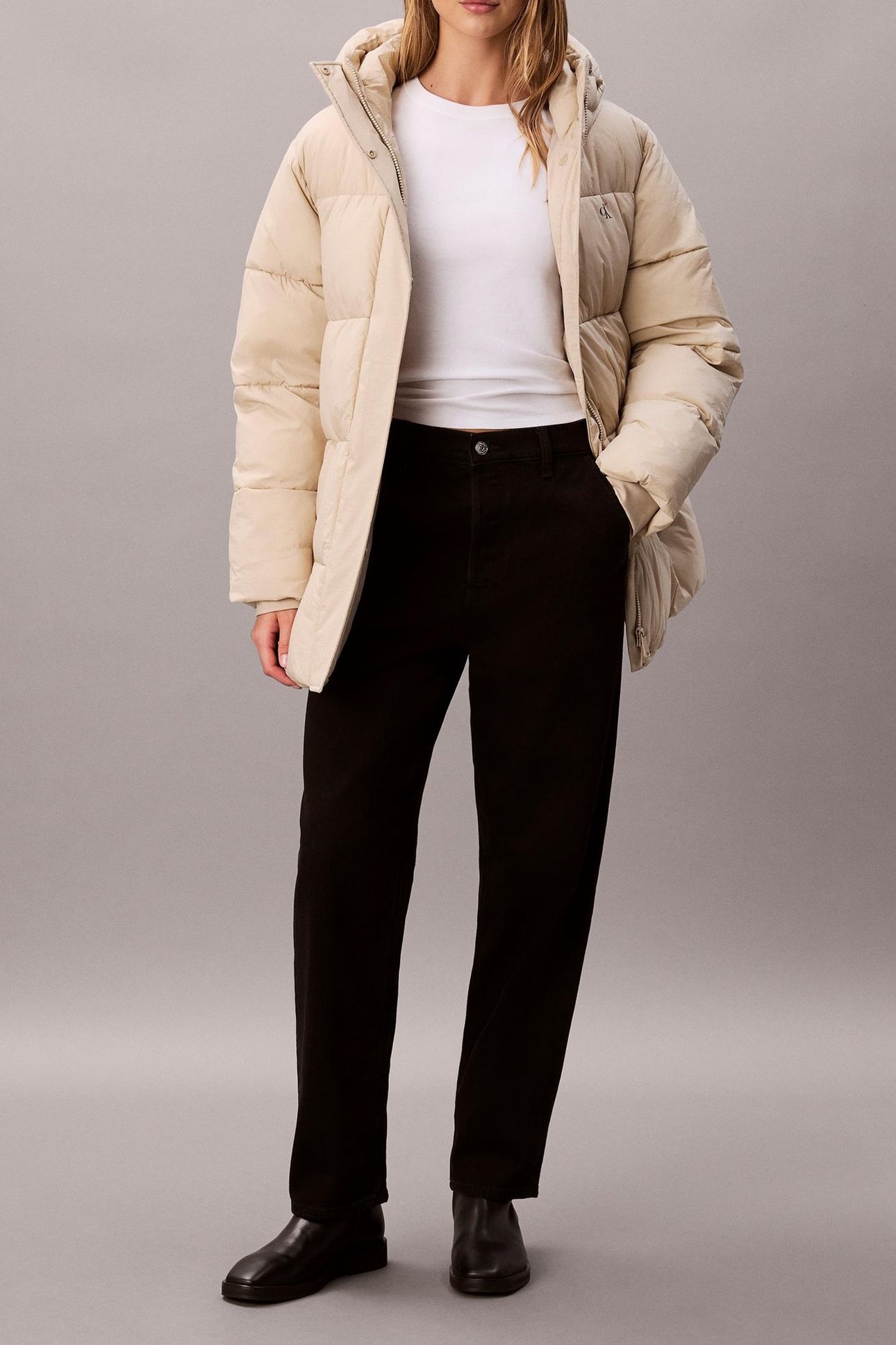 BELTED MIDWEIGHT PUFFER ISLAND FOSSIL 5