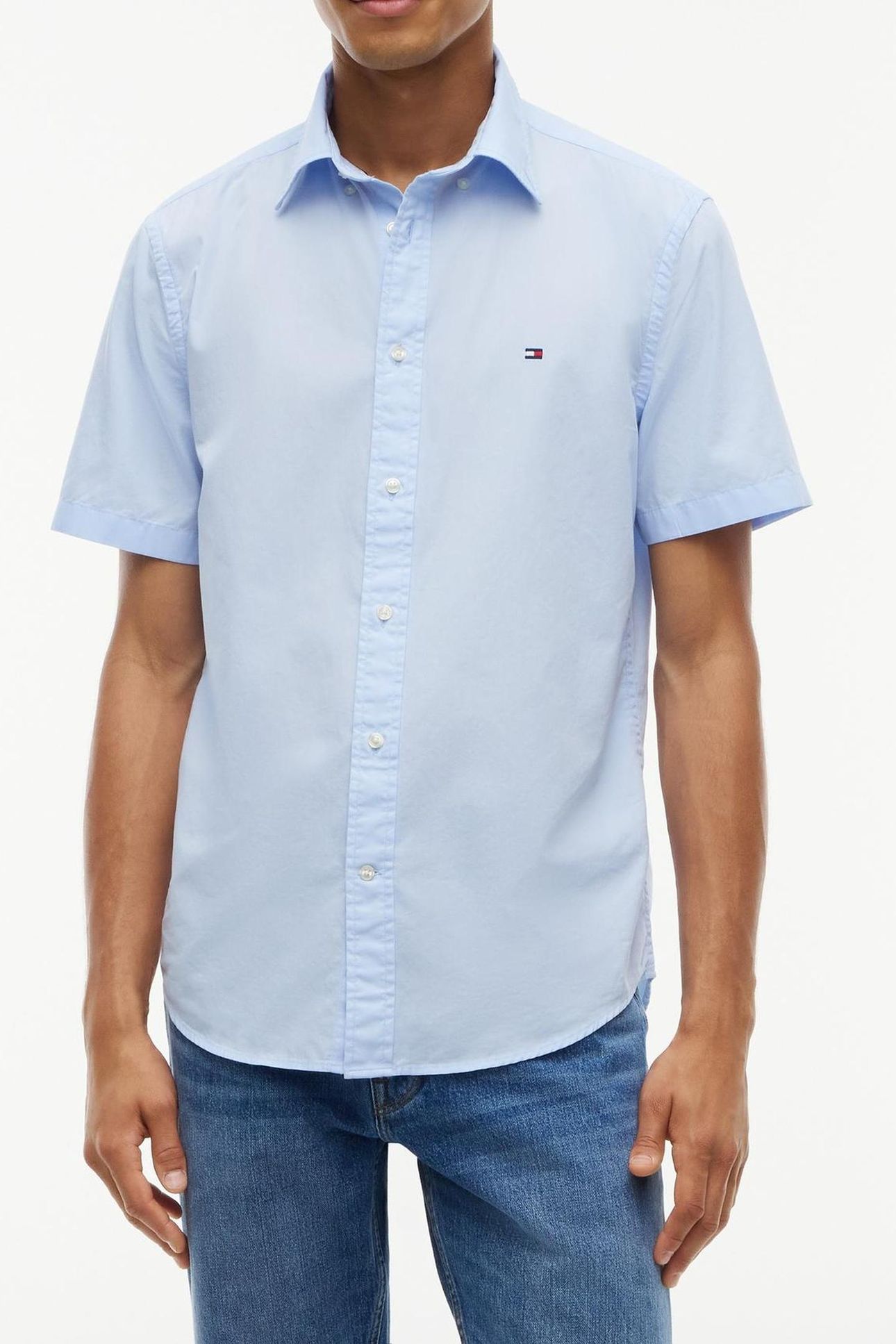 CORE FLEX POPLIN SOLID SHIRT SWEET BLUE 1