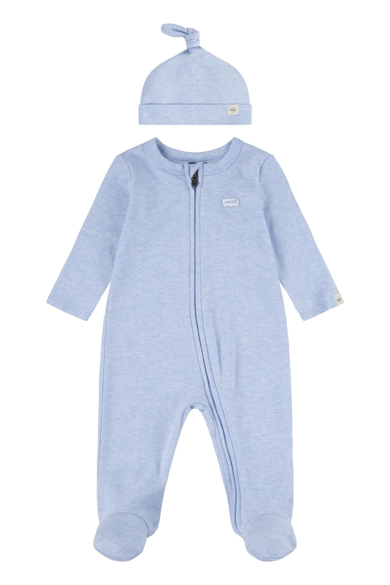 UNISEX FOOTED COVERALL & HAT SET LTMISTHEATHER 1