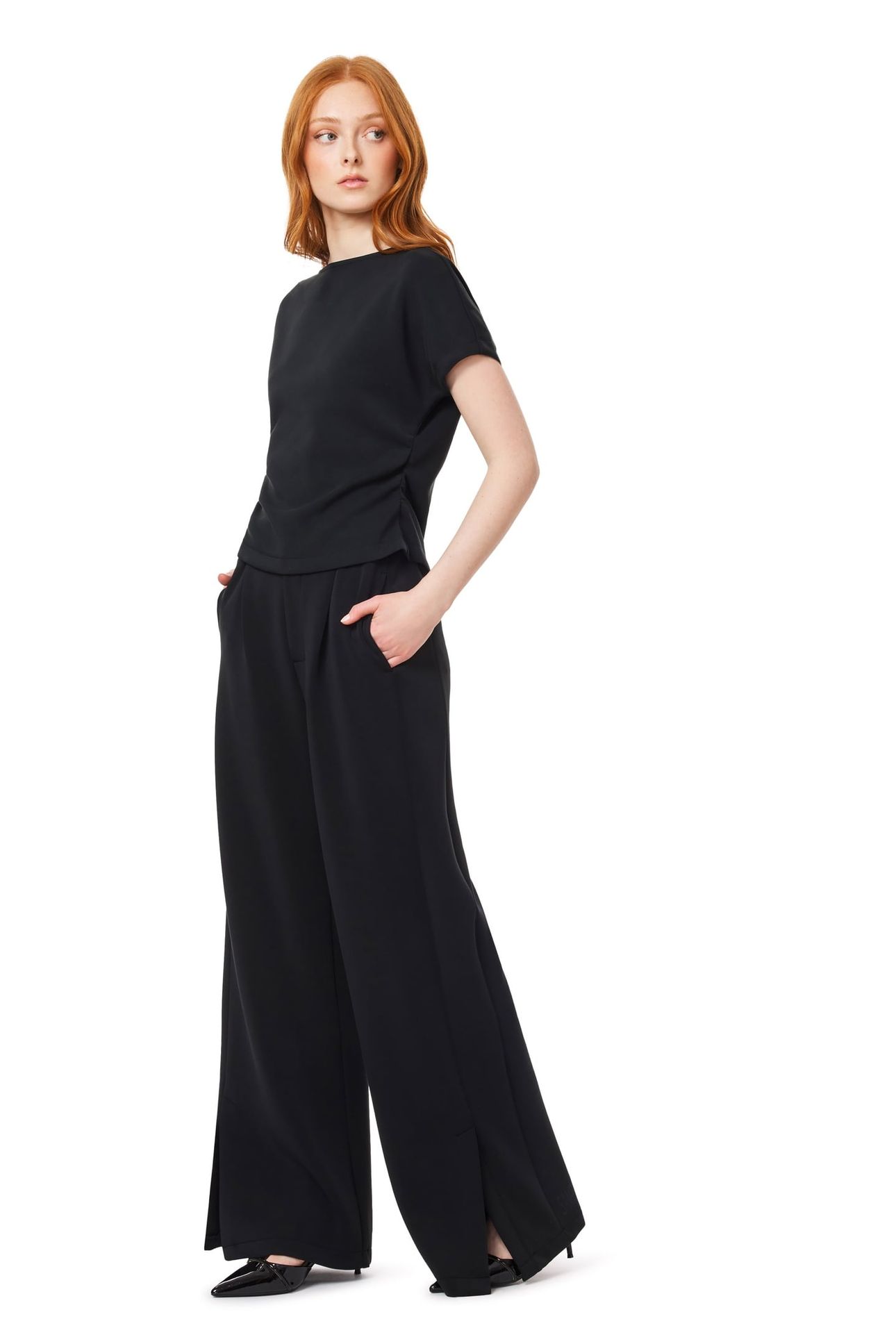 TEE WITH ROUCHED SIDE SEAM BLACK NIGHT 6