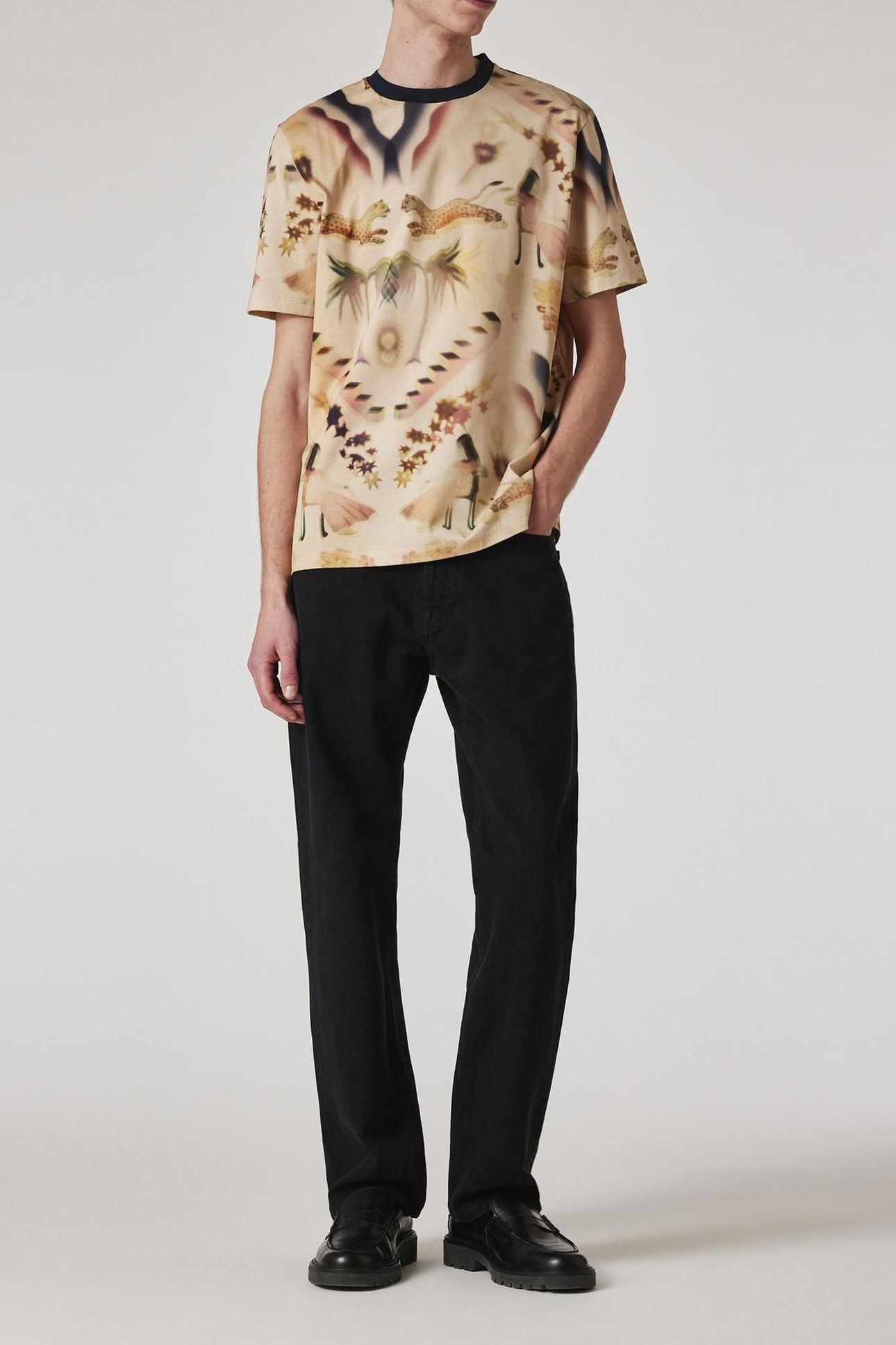 MENS LUMINERE PRINT TSHIRT LIGHT BEIGE 2