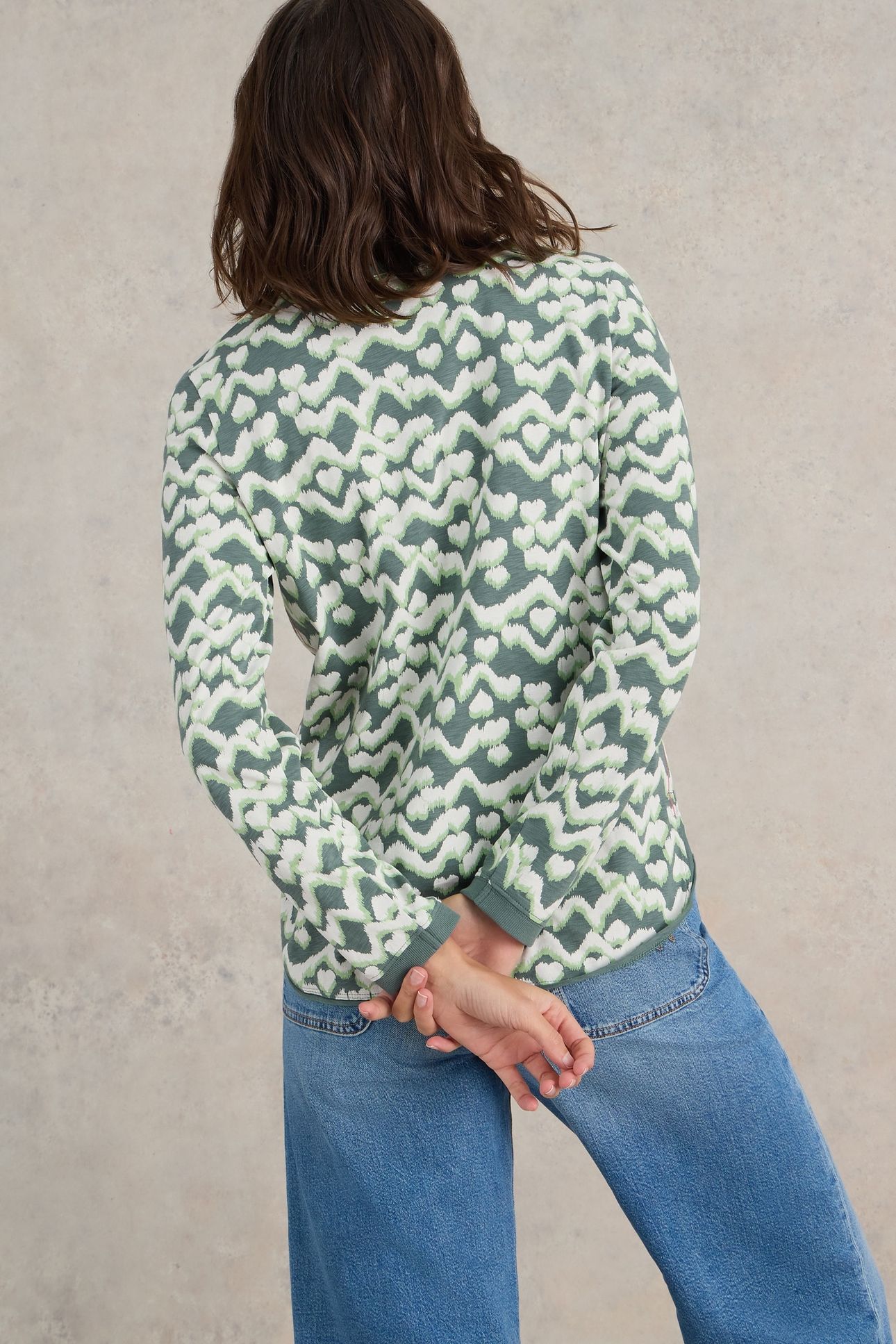 CLARA LS TEE TEAL PRINT 2
