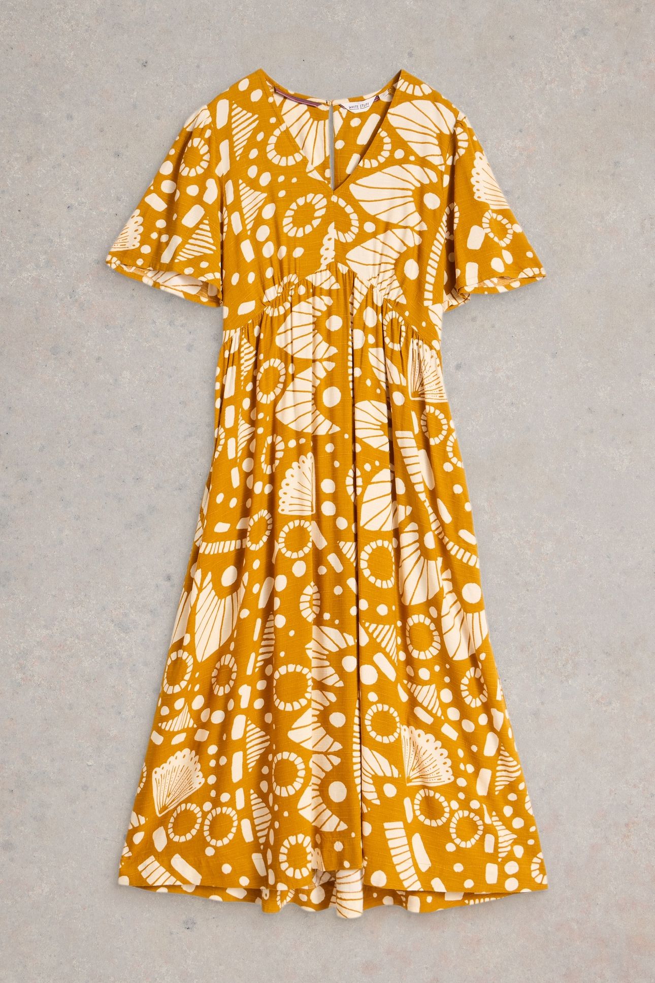 LUCY MIDI DRESS CHARTREUSE PRINT 4
