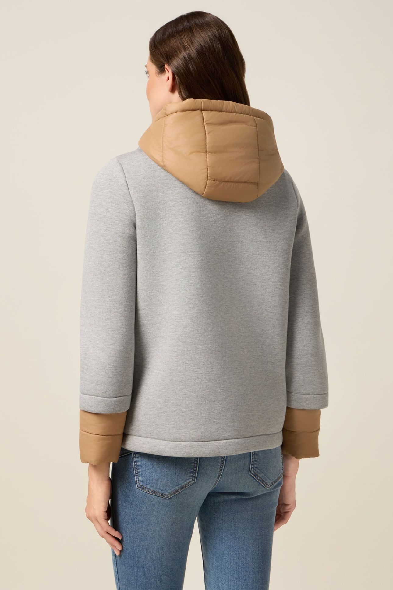 TWO-MATERIAL COMBINED JACKET GREY 2