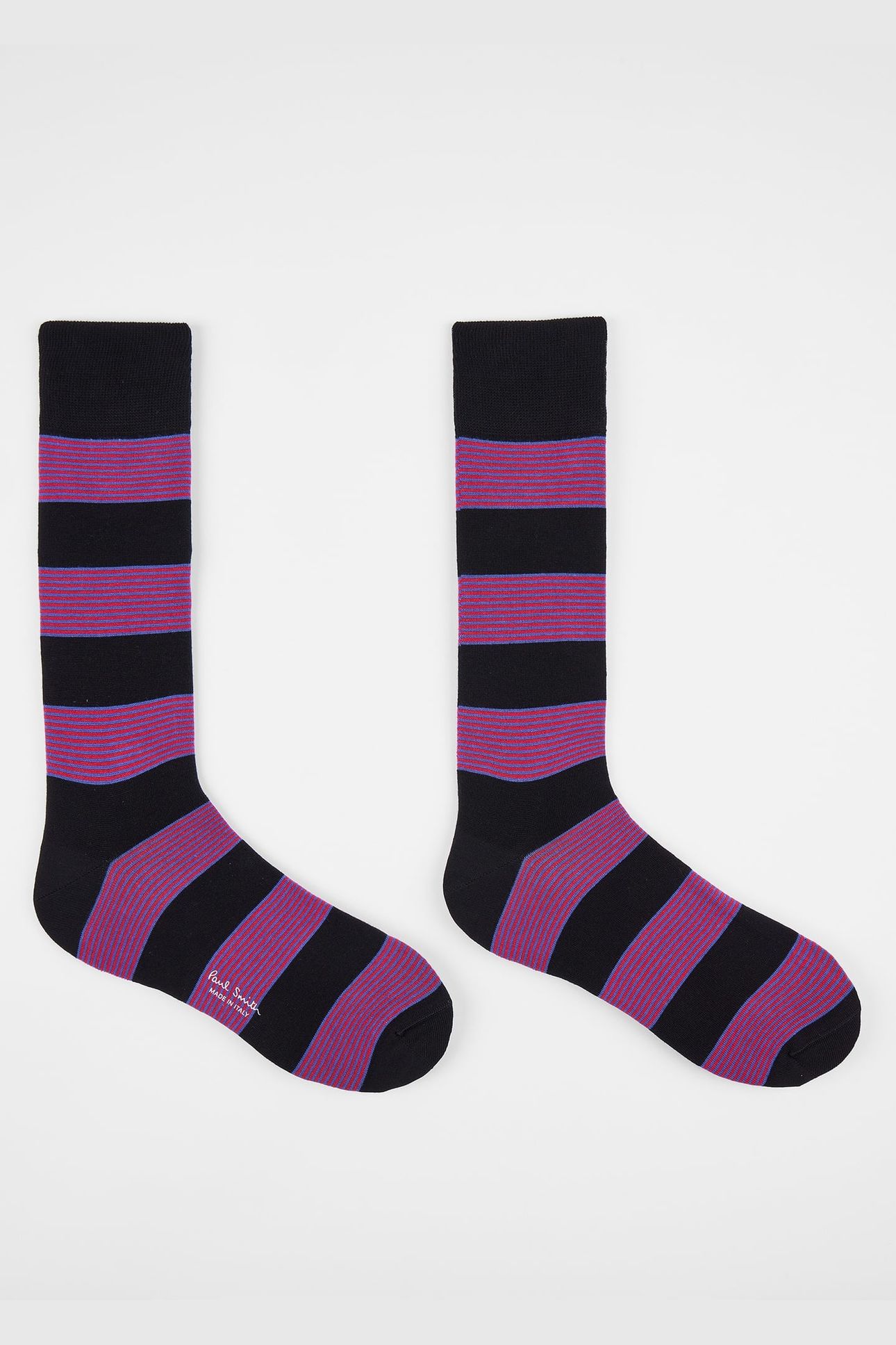 MEN SOCK JOHNNY STRIPE BLACK 2