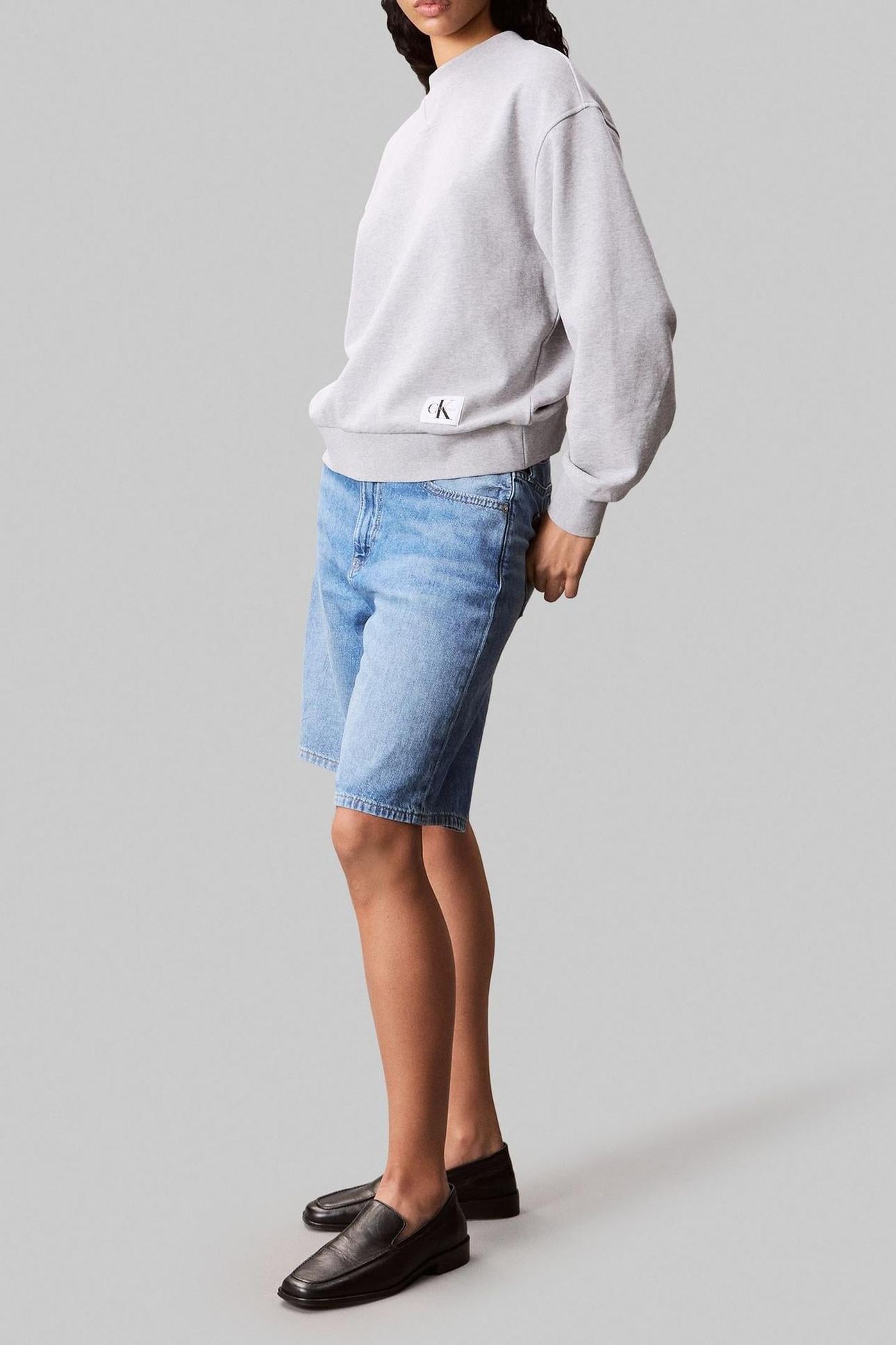 LS BADGE LOGO TERRY HEROIC GREY HEATHER 3