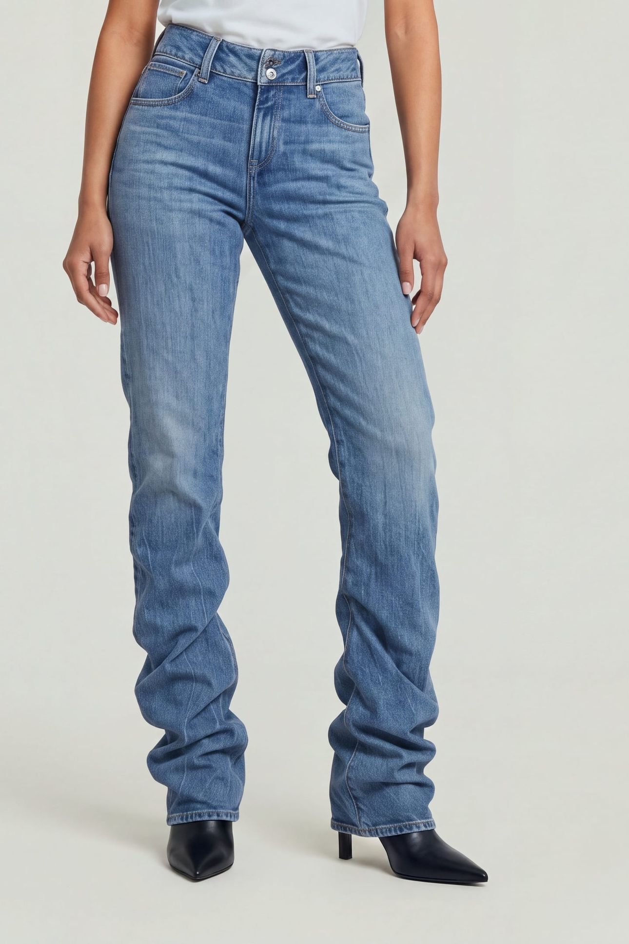 G-STAQ 3D LOW BOOTCUT MEDIUM BLUE 1