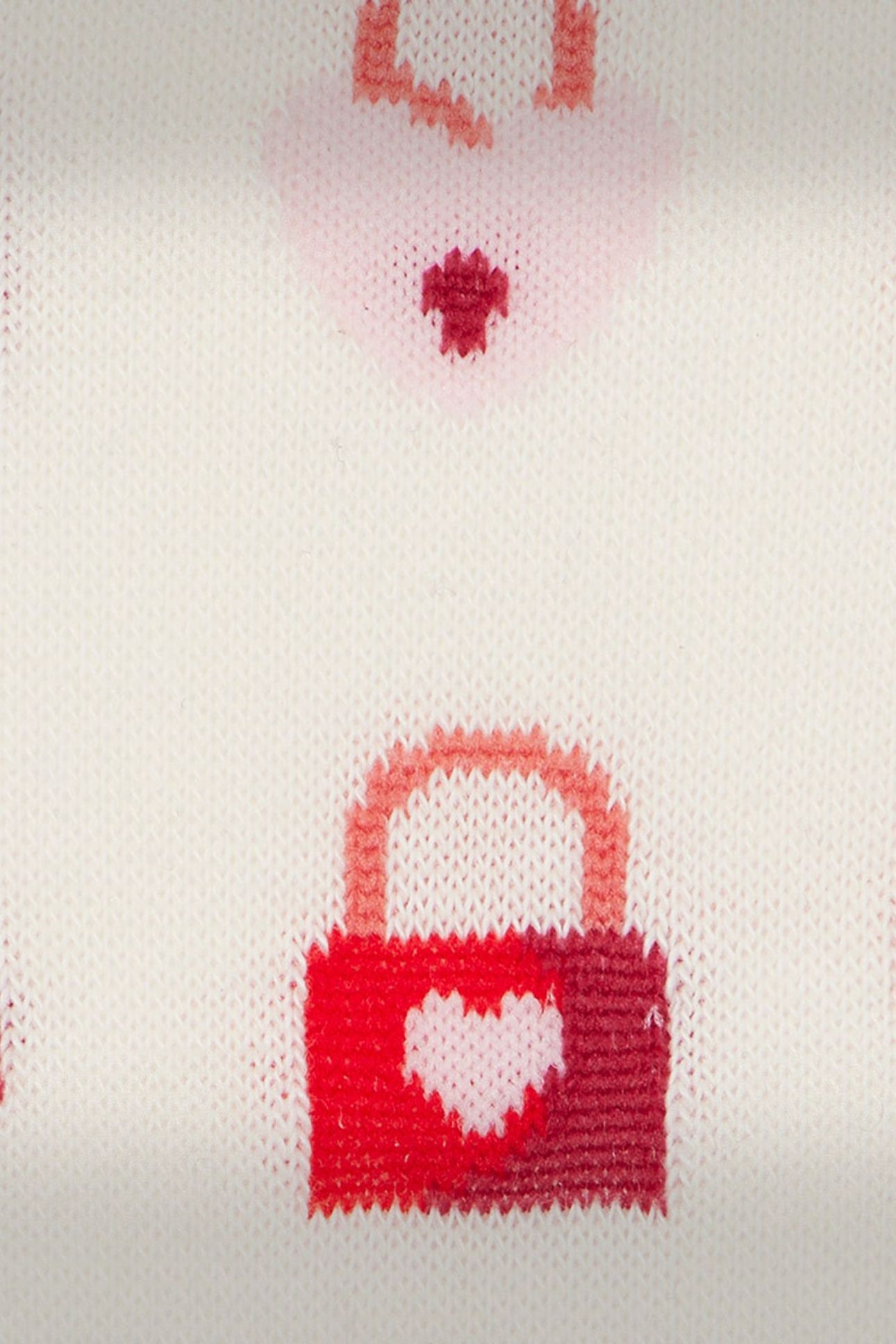 WOMEN SOCK HEART LOCKET OFF WHITE 7