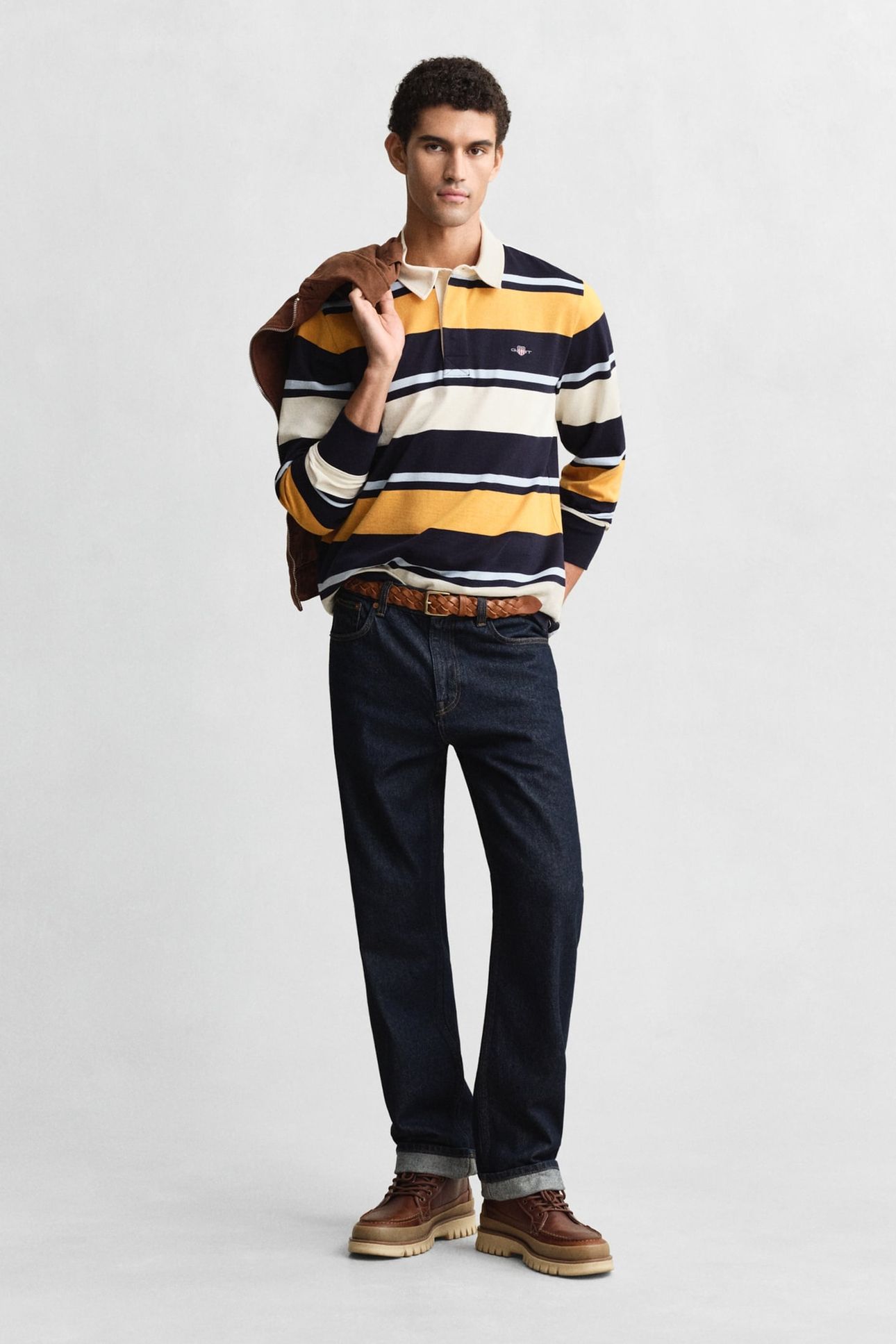 STRIPED HEAVY RUGGER EVENING BLUE 5