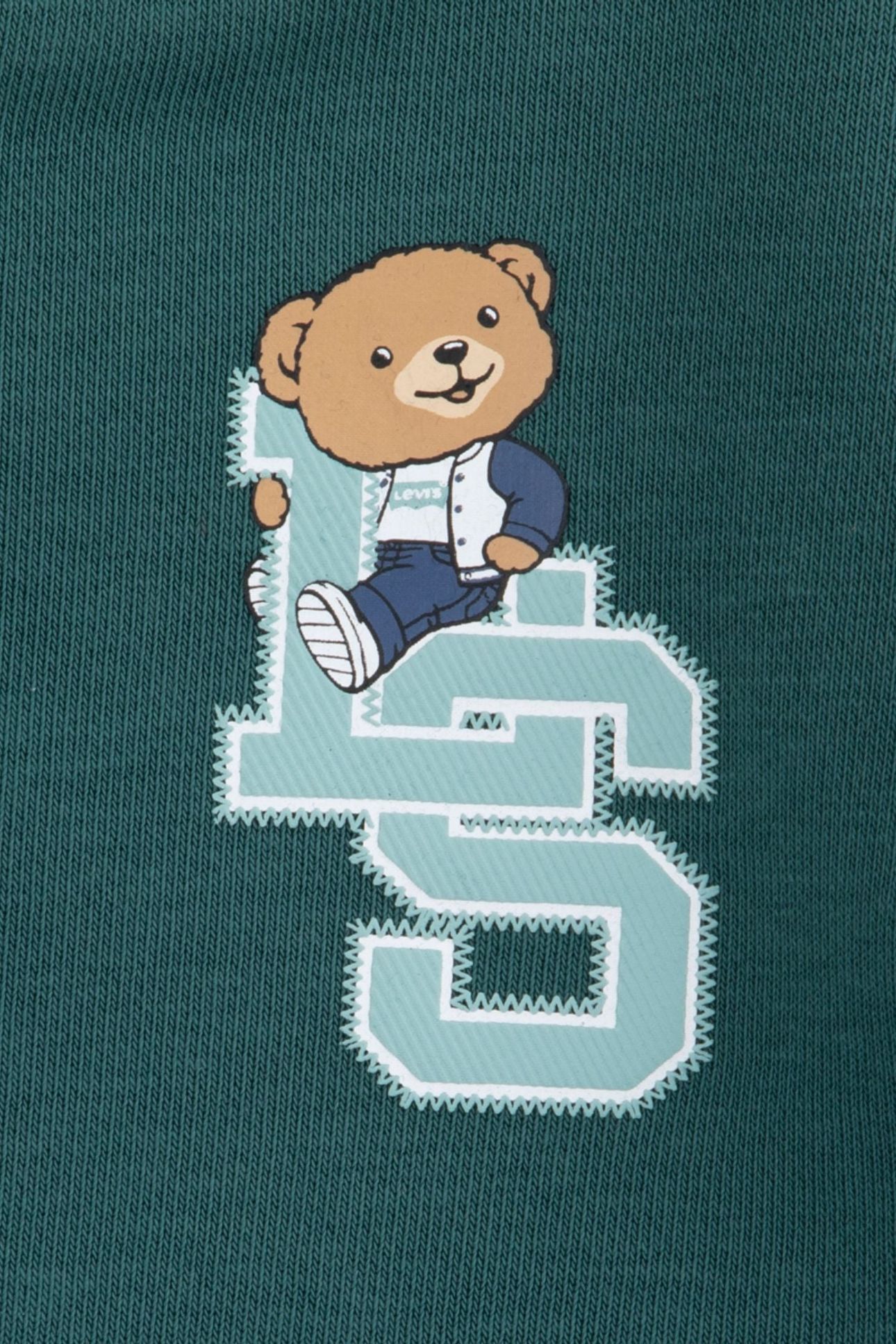 BOYS VARSITY LEVI TIPPED CREW BISTRO GREEN 4