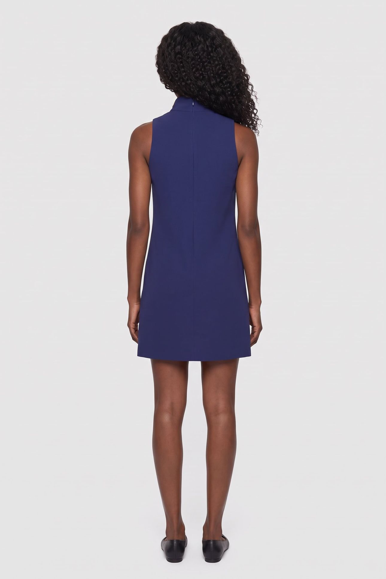 BAROQUE EMBROIDERY CREPE DRESS BLUE 2