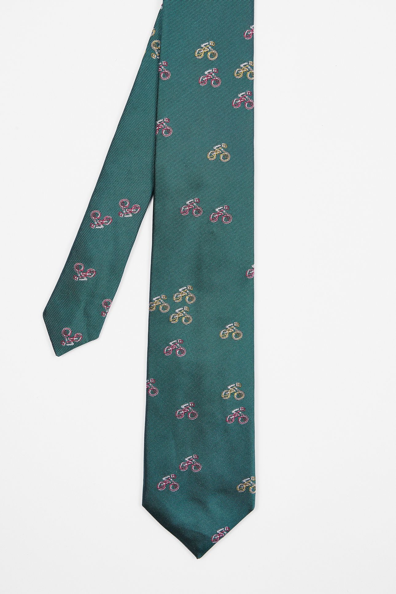 MEN TIE SKETCHY CYCLIST PETROL GREEN 1