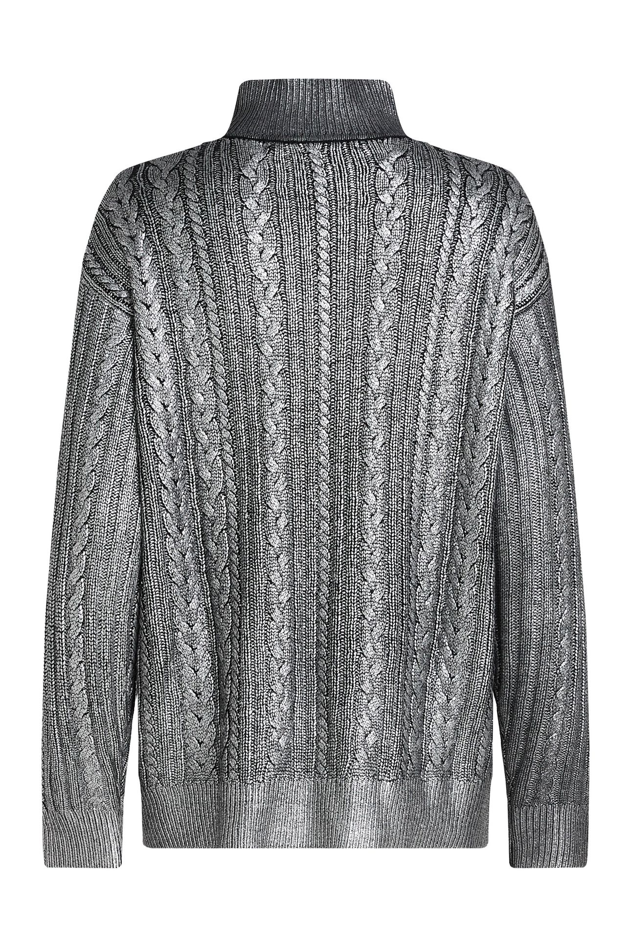 CABLE KNIT SWEATER GUNMETAL 5