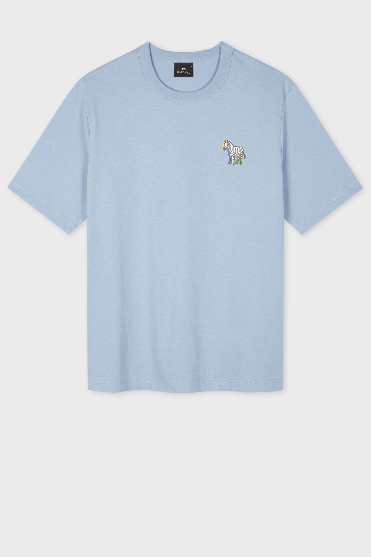 MENS REG FIT SS T SHIRT ZEBRA PUFF LIGHT BLUE 4