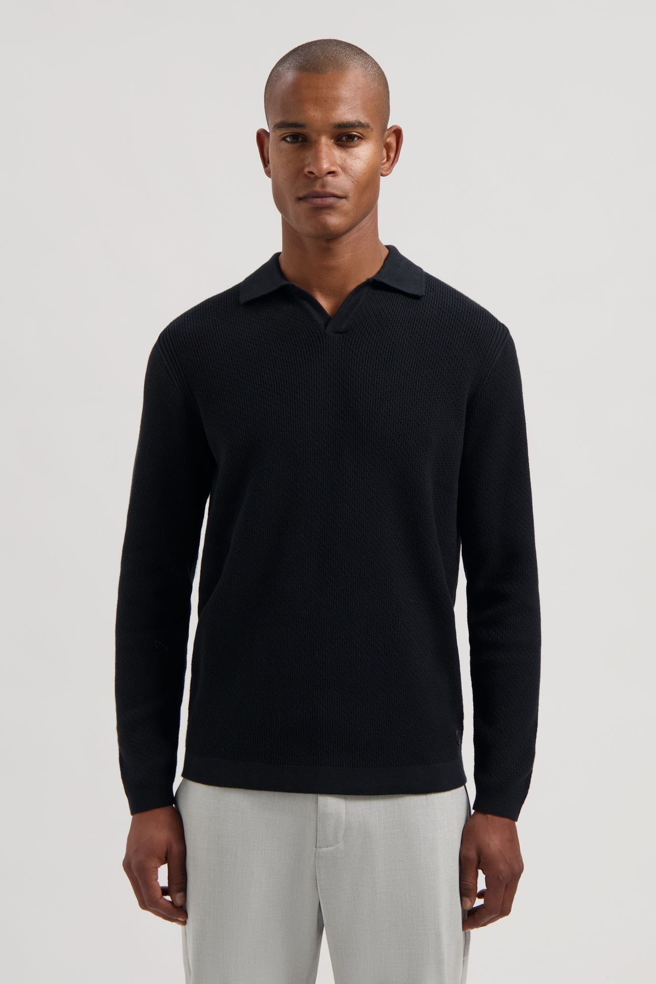 DS_KOSTAS LONGSLEEVE POLO BLACK 1