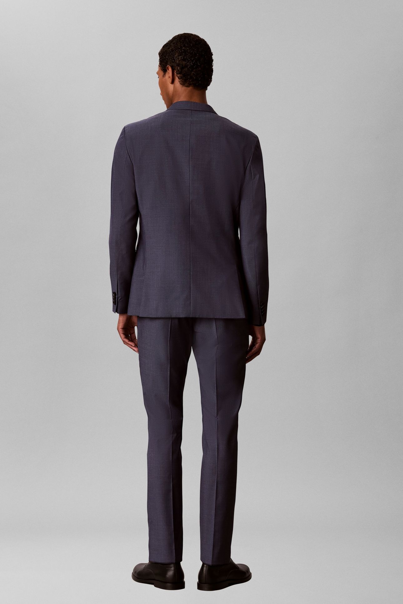 MICRO DOT SLIM TROUSERS SLATE BLUE 2