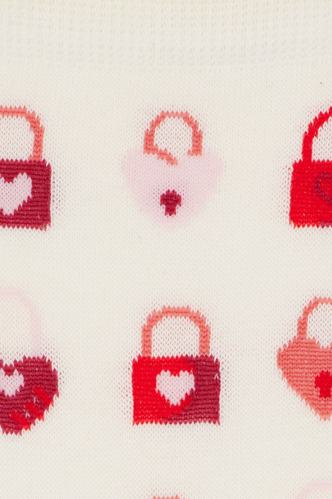 WOMEN SOCK HEART LOCKET OFF WHITE 8