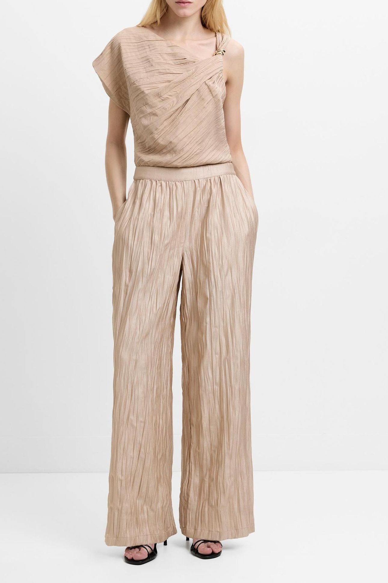NOVIE CRINKLE TROUSER WARM NEUTRAL 5