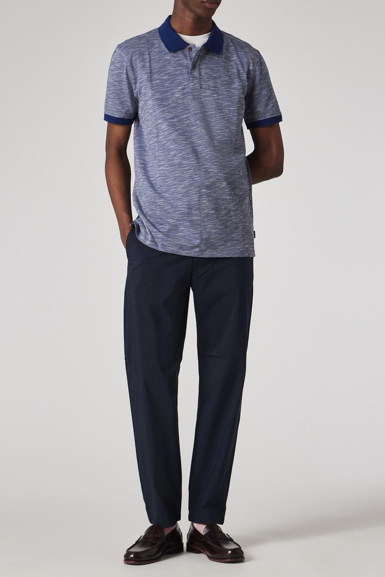 MENS REG FIT SS POLO SHIRT VERY DARK NAVY 1