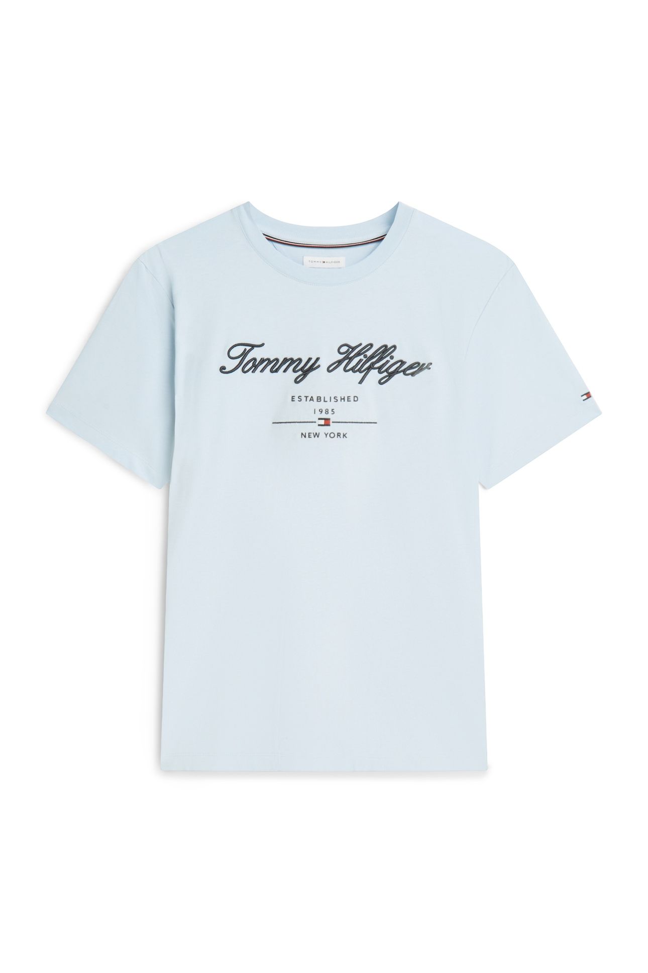 SCRIPT LOGO TEE BREEZY BLUE 4