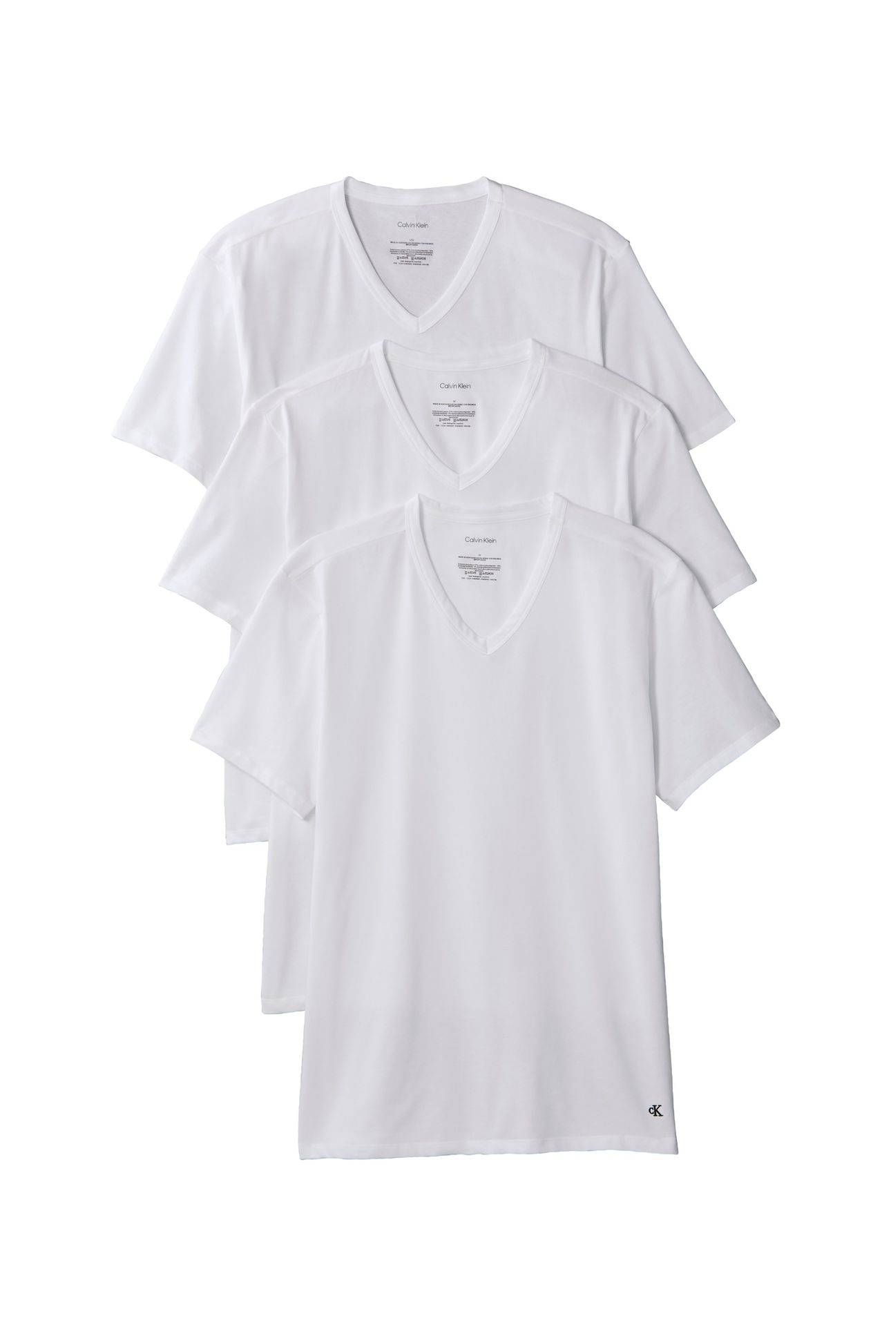 S/S V NECK 3-PACK WHITE 1