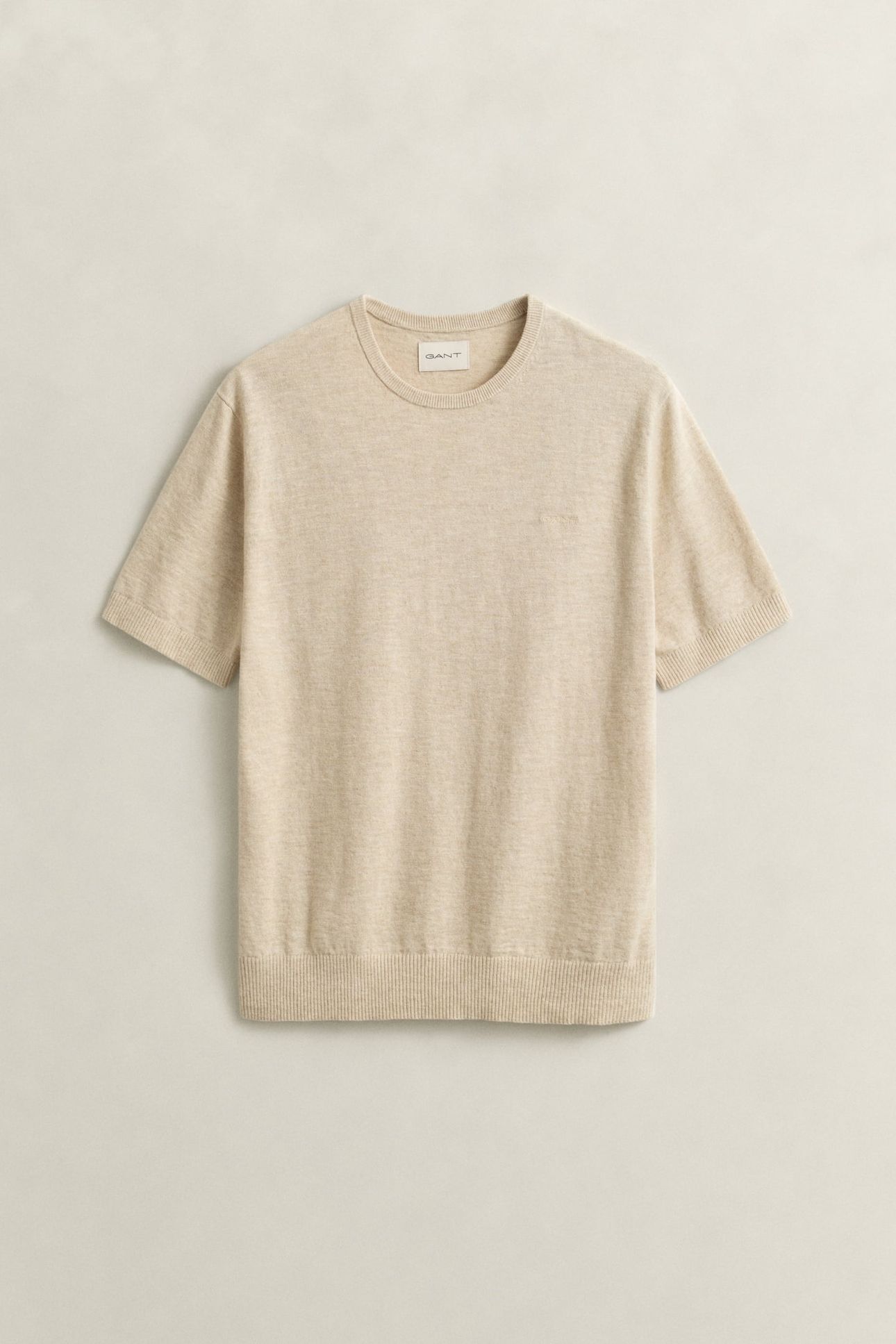 SLUB COTTON LINEN SS C-NECK SEED MELANGE 4